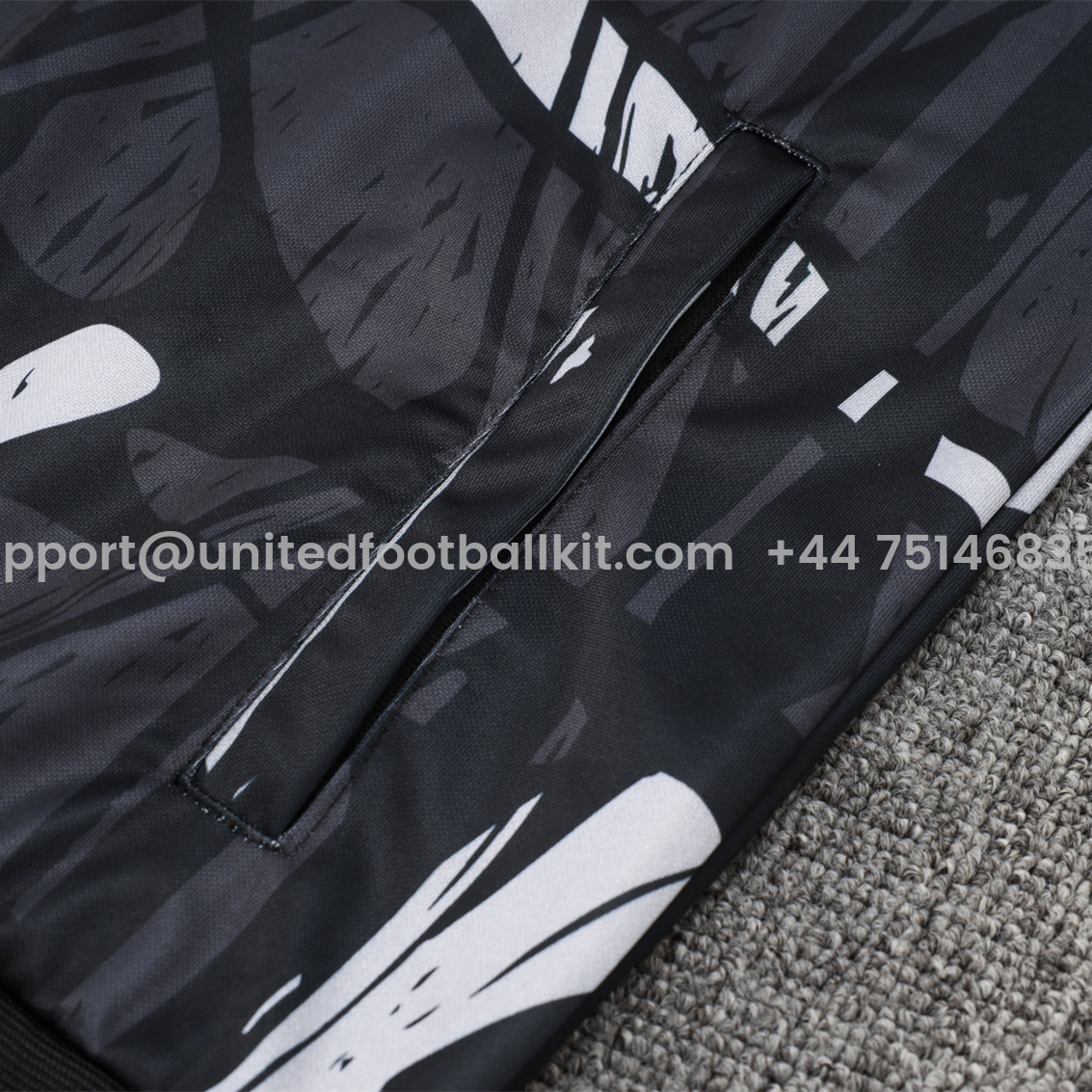 Unitedfootballkit.com | Arsenal 24-25 Black Grey Windbreaker Jacket -Customize Name, Number and Patch | Worldwide Shipping