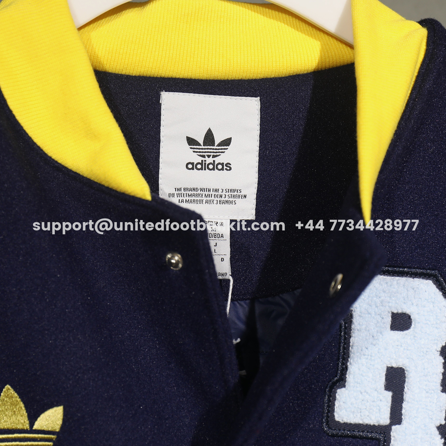 Unitedfootballkit.com | Real Madrid 25-26 Warm Windbreaker Jacket - Dark Blue And White -Customize Name, Number and Patch | Worldwide Shipping