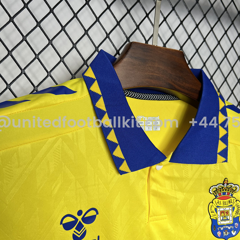 Unitedfootballkit.com | Las Palmas 24-25 Home Stadium Jersey - Fans Version -Customize Name, Number and Patch | Worldwide Shipping