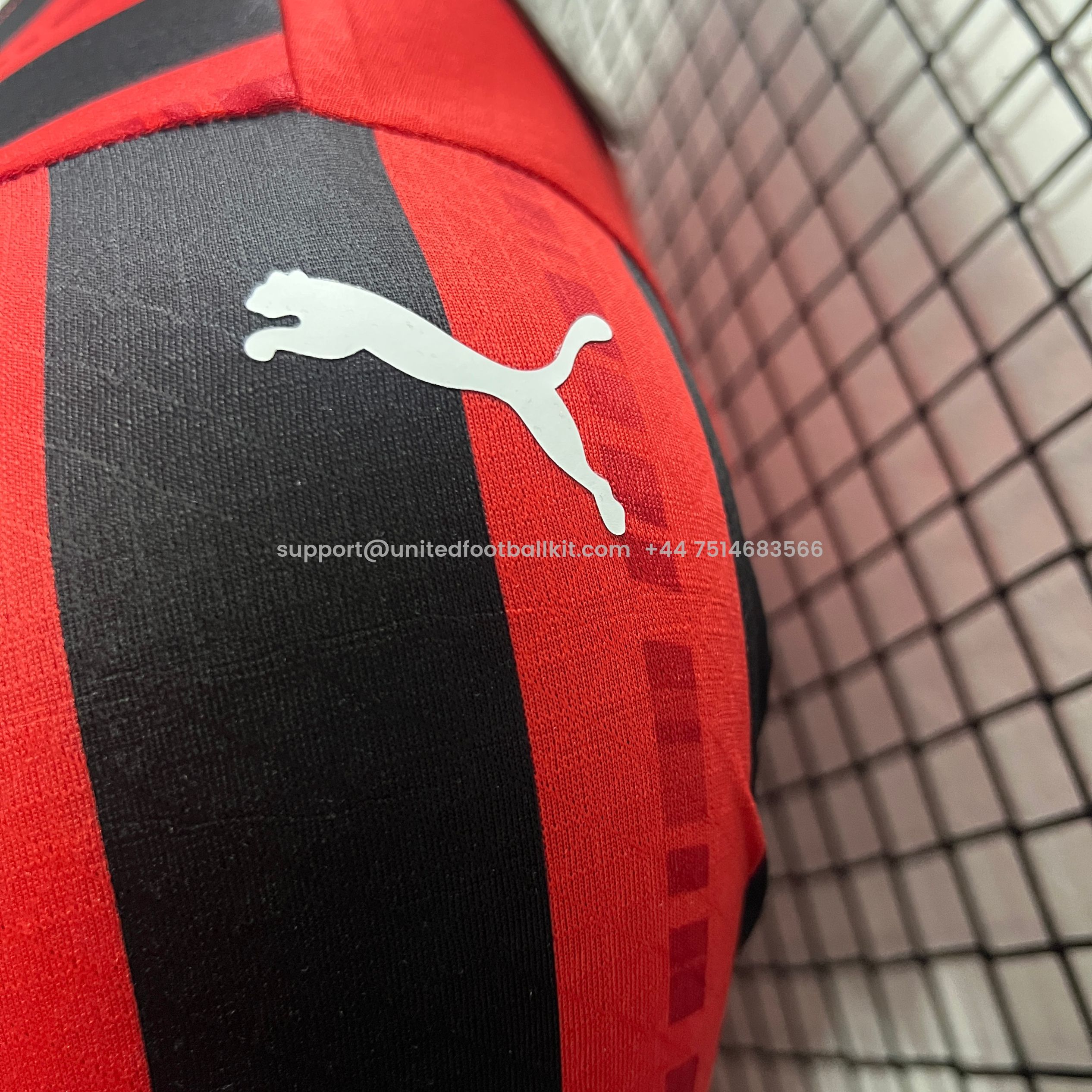 Unitedfootballkit.com | AC Milan 24-25 Home Stadium Jersey - Player Version -Customize Name, Number and Patch | Worldwide Shipping