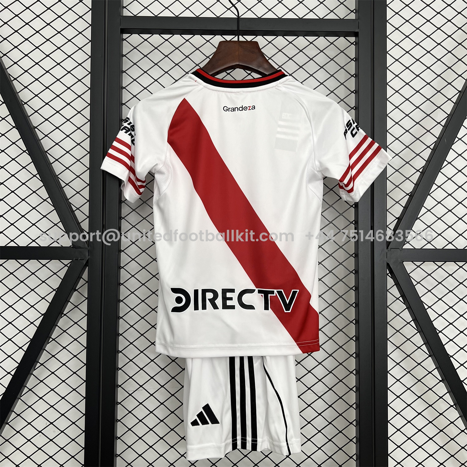 Unitedfootballkit.com | River Plate 25-26 Home Unsponsored Kids Kit -Customize Name, Number and Patch | Worldwide Shipping