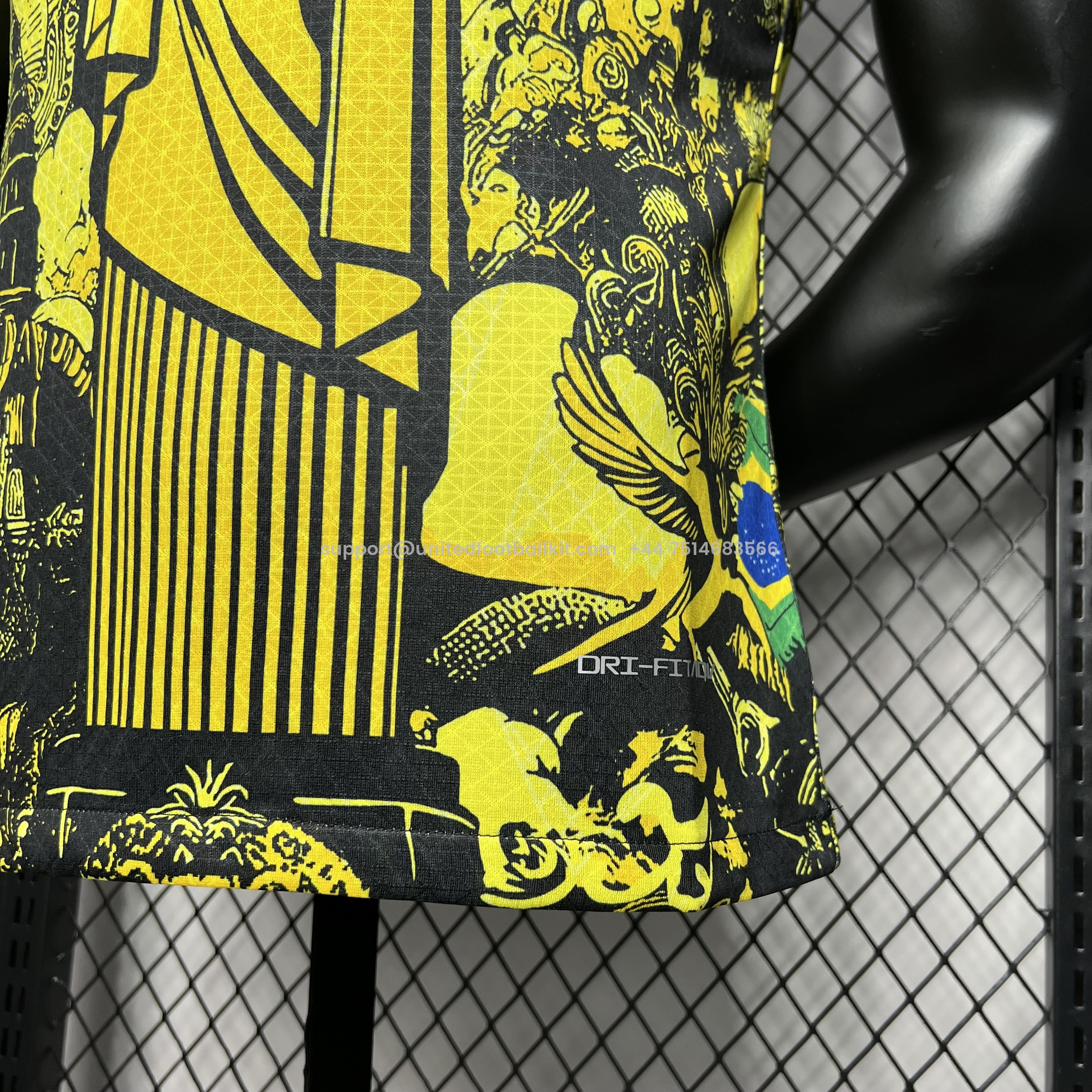 Unitedfootballkit.com | Brazil 2024 Yellow Christ the Redeemer Statue Jersey - Player Version -Customize Name, Number and Patch | Worldwide Shipping