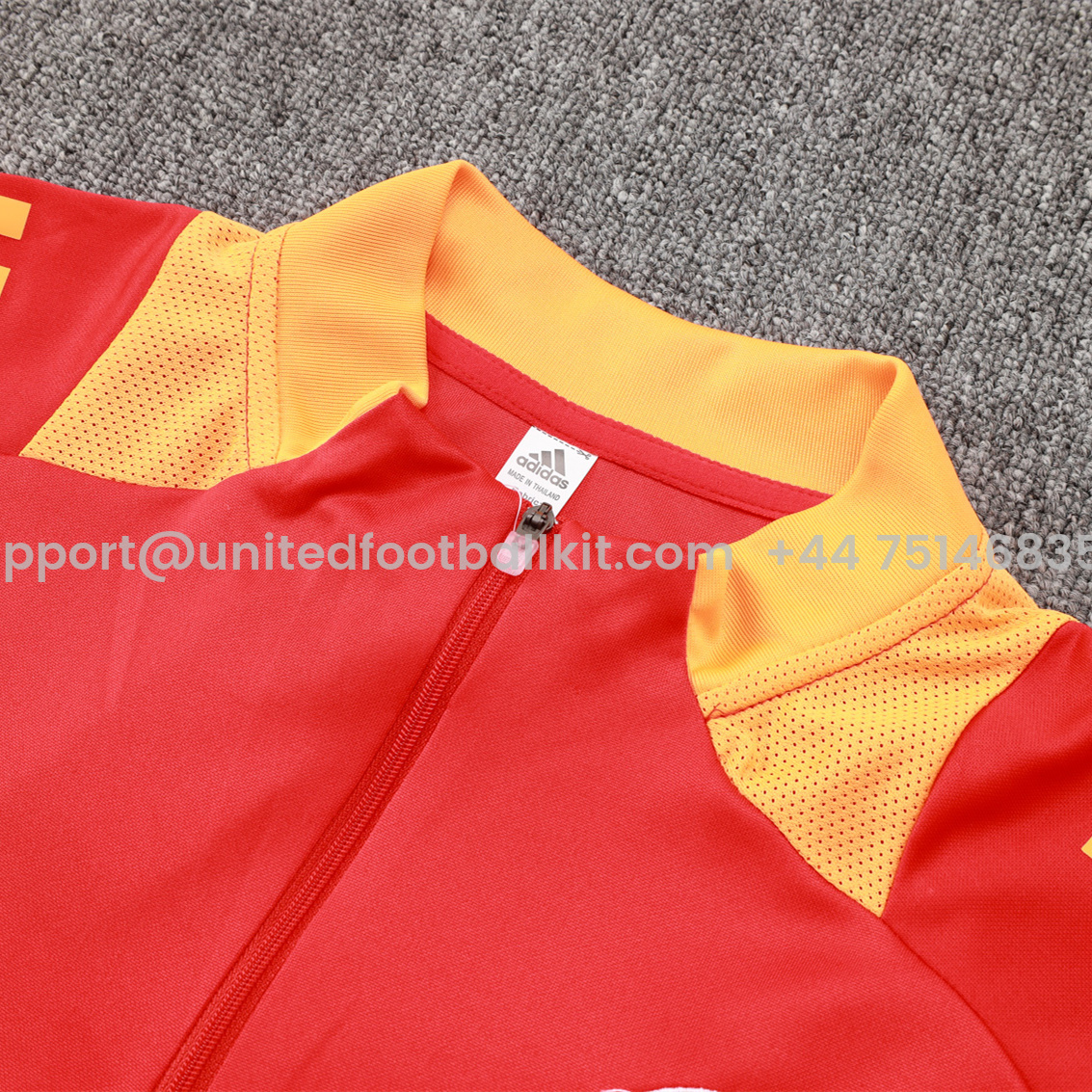 Unitedfootballkit.com | Bayern Munich 24-25 Long Sleeve Training Set with Big Logo - Red -Customize Name, Number and Patch | Worldwide Shipping