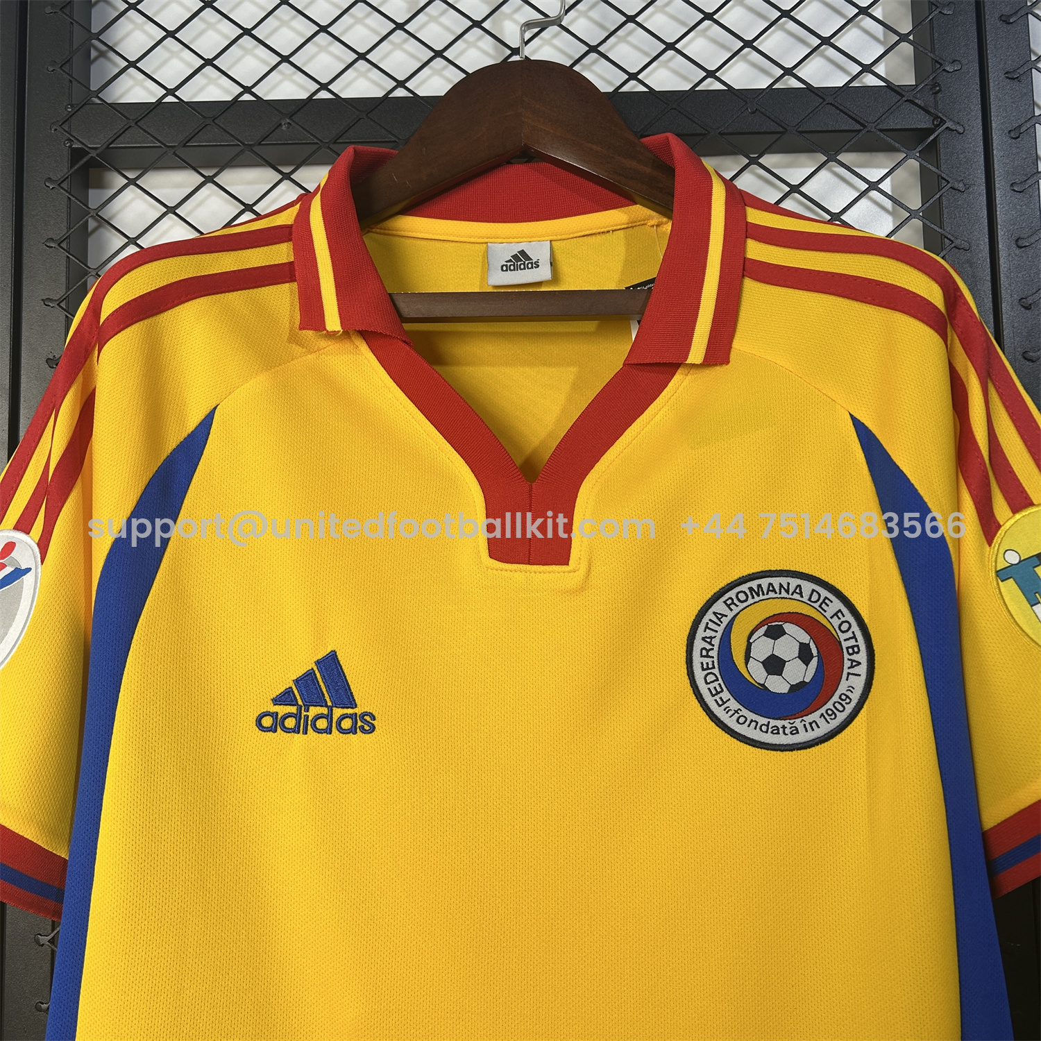 Unitedfootballkit.com | Retro Romania 2000 Home Jersey -Customize Name, Number and Patch | Worldwide Shipping