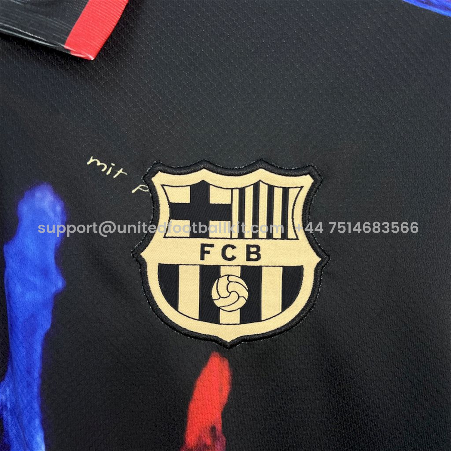 Unitedfootballkit.com | Barcelona 25-26 Red & Blue Palm Black Jersey - Fans Version -Customize Name, Number and Patch | Worldwide Shipping