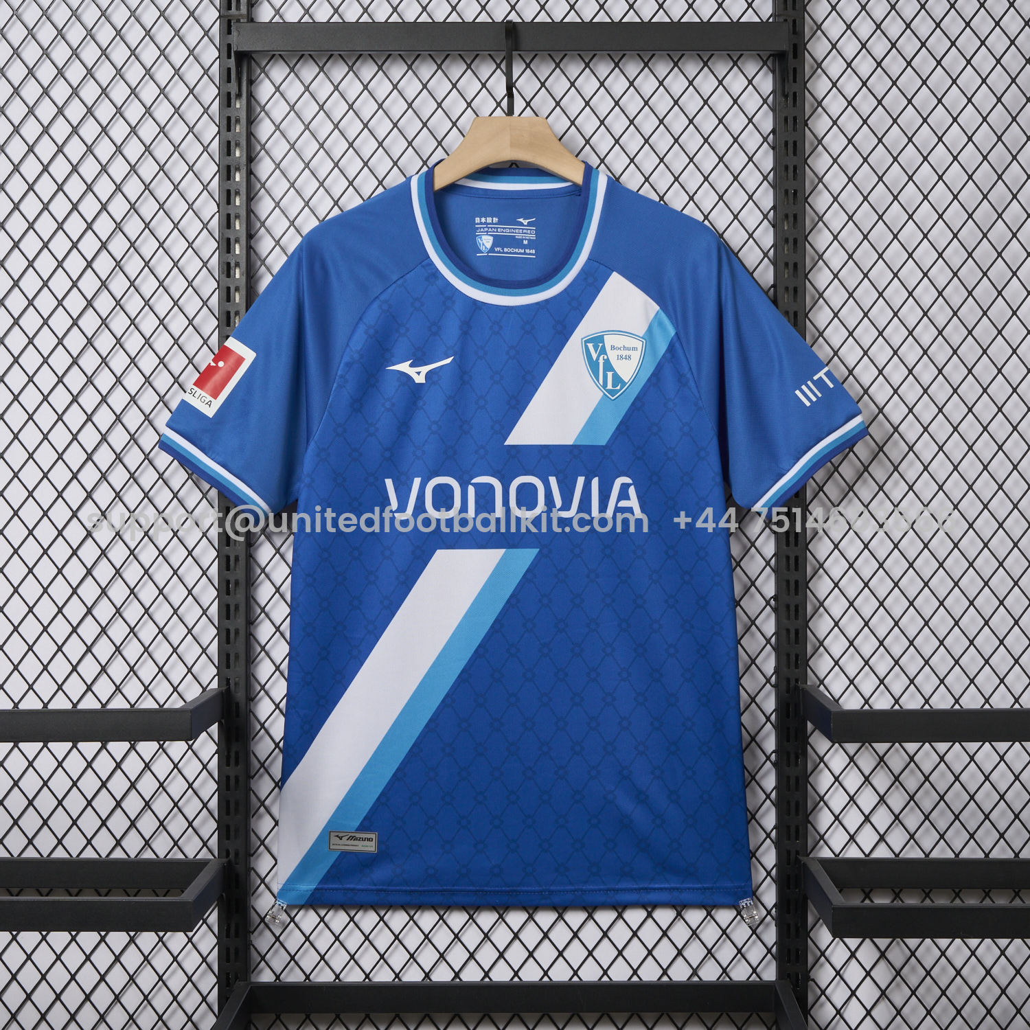 Unitedfootballkit.com | Bochum 24-25 White Slanted Stripe Special Jersey with Sponsors - Fans Version -Customize Name, Number and Patch | Worldwide Shipping