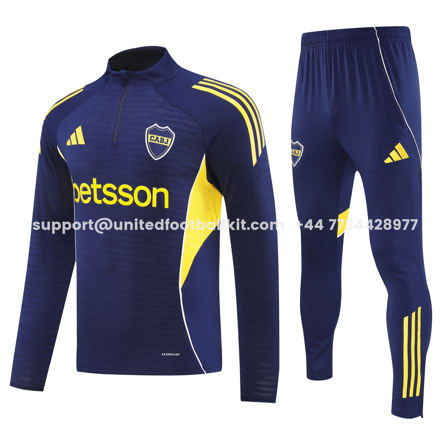 Unitedfootballkit.com | Boca Juniors 25-26 Long Sleeves Training Set - Royal Blue Top & Pants -Customize Name, Number and Patch | Worldwide Shipping