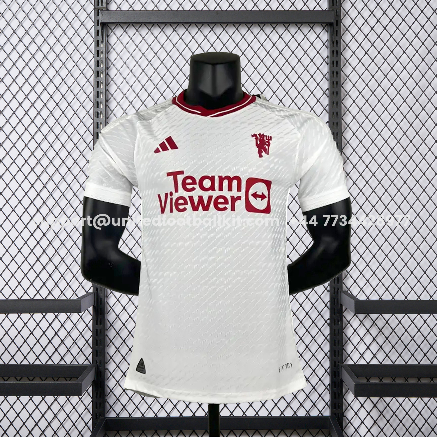 Unitedfootballkit.com | Retro Manchester United 2023-24 Away White Jersey - Player Version -Customize Name, Number and Patch | Worldwide Shipping