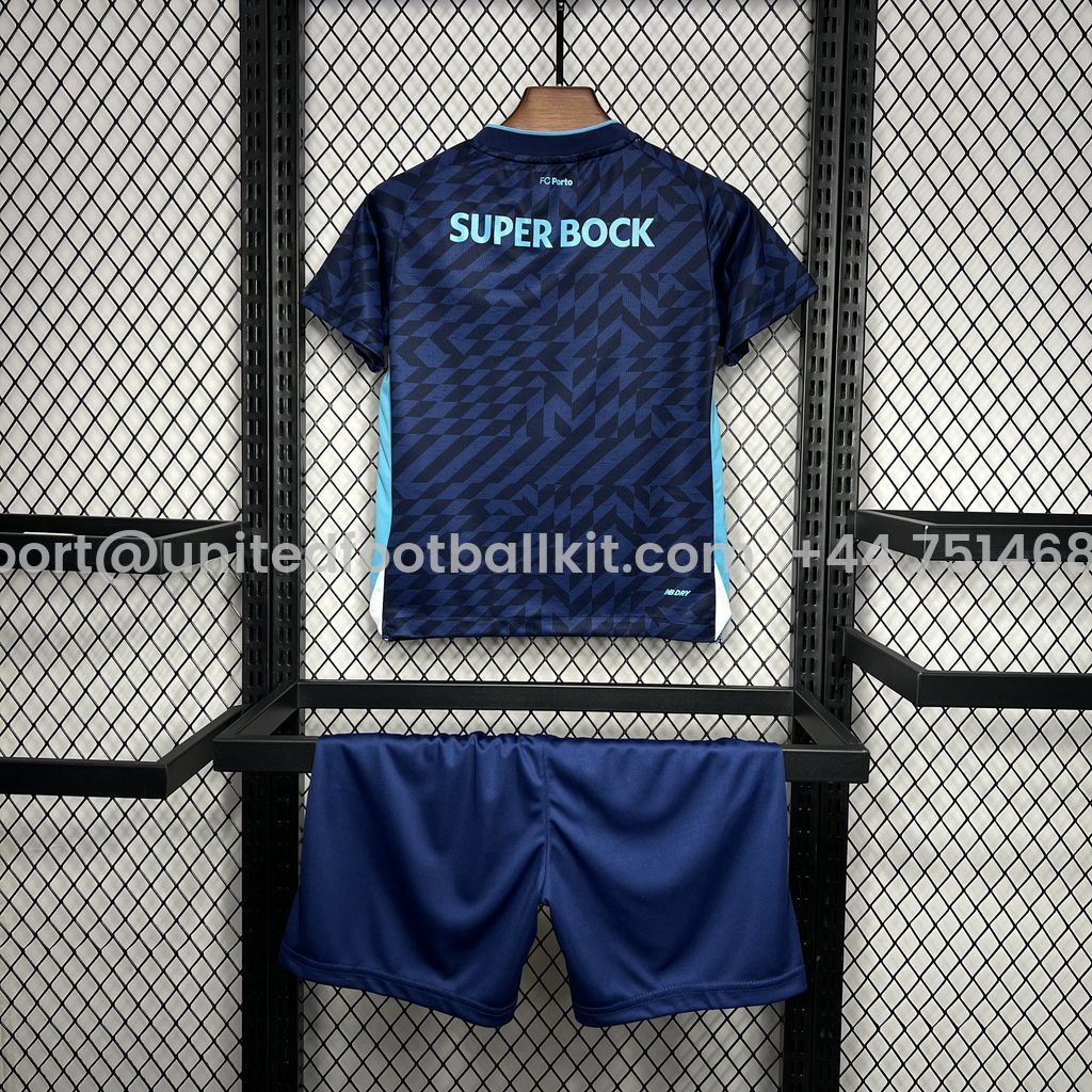 Unitedfootballkit.com | Porto 24-25 Third Kids Kit -Customize Name, Number and Patch | Worldwide Shipping