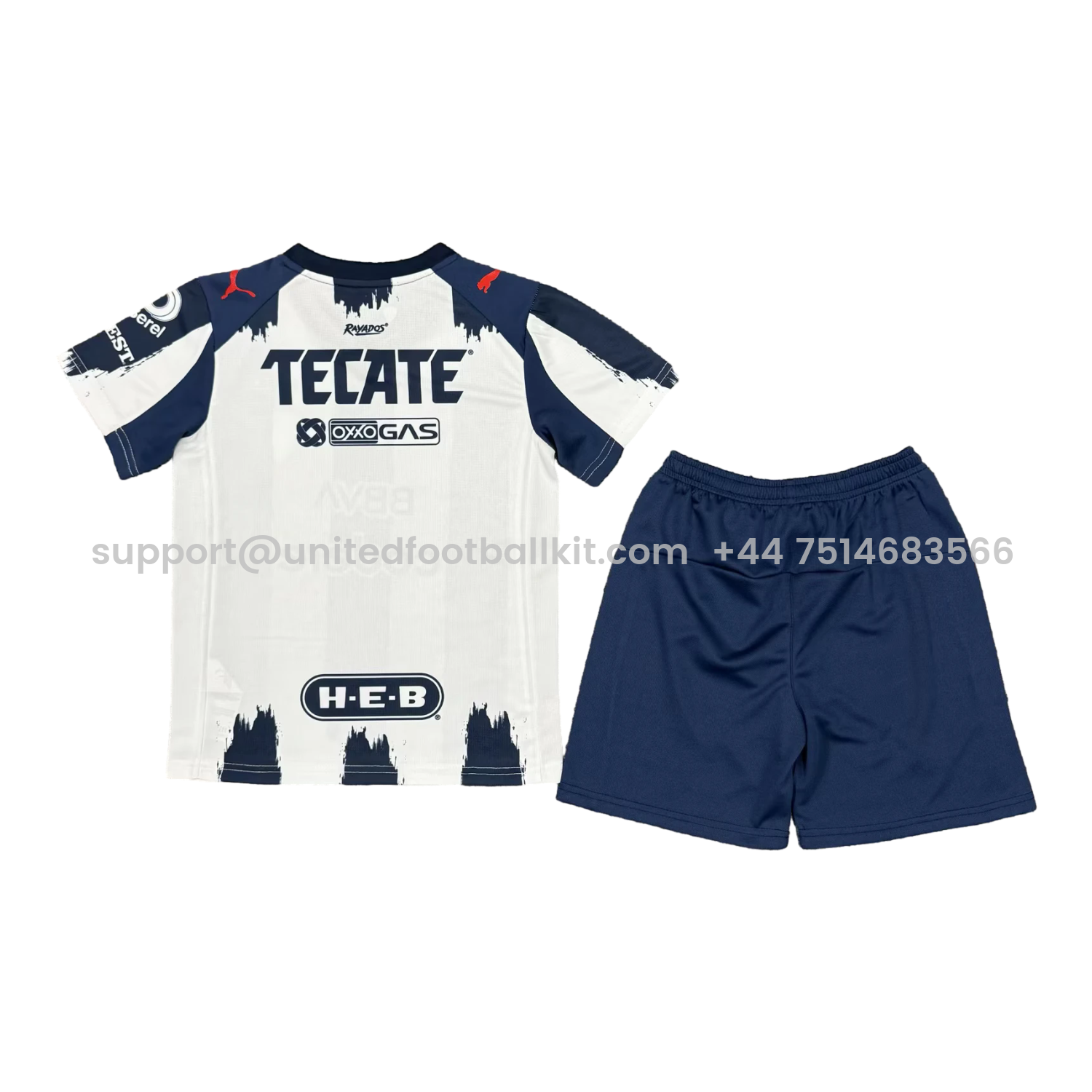 Unitedfootballkit.com | Rayados Monterrey 25-26 Home Kids Kit -Customize Name, Number and Patch | Worldwide Shipping