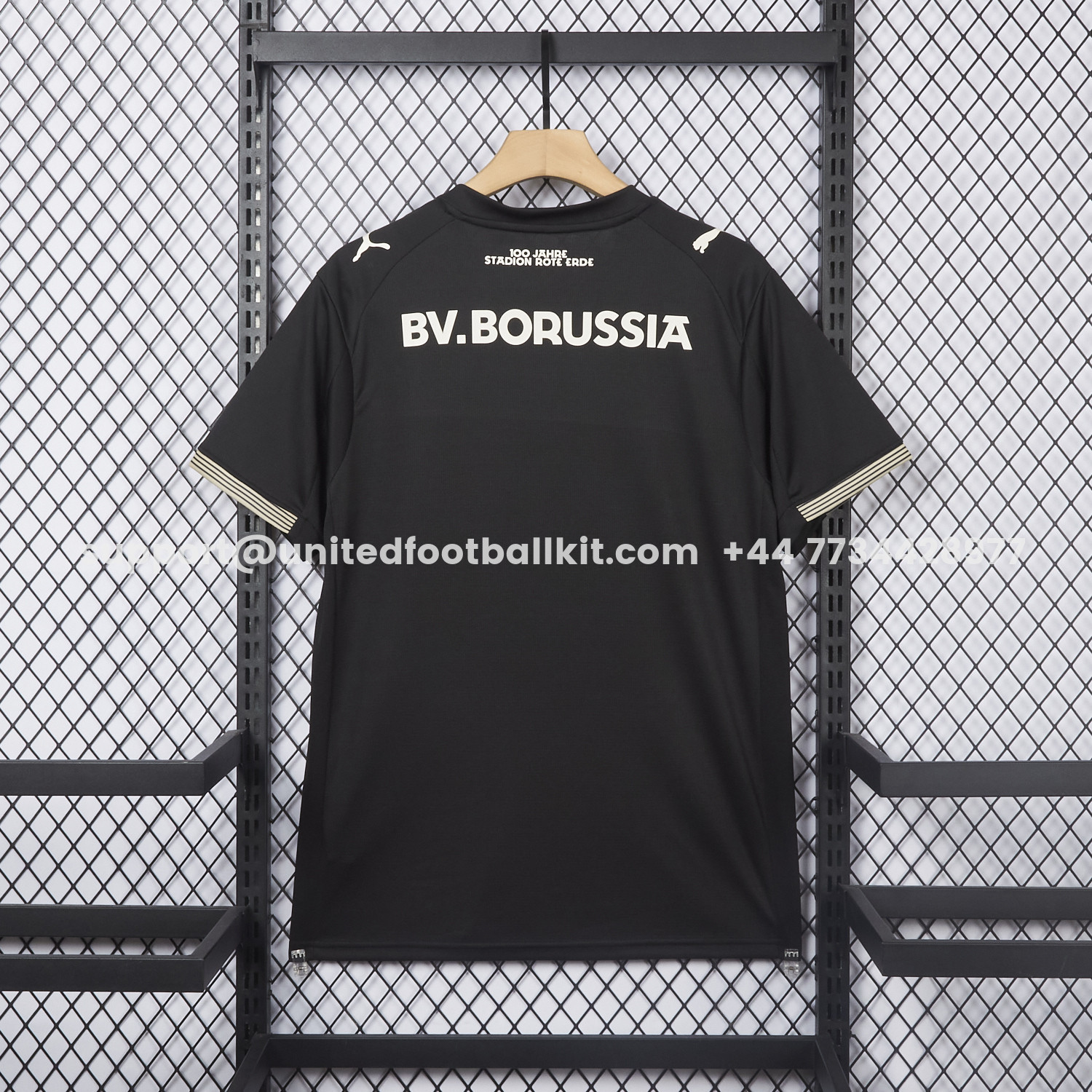 Unitedfootballkit.com | Dortmund 25-26 “100 JAHRE STADION ROTE ERDE” Black Special Jersey - Fans Version -Customize Name, Number and Patch | Worldwide Shipping