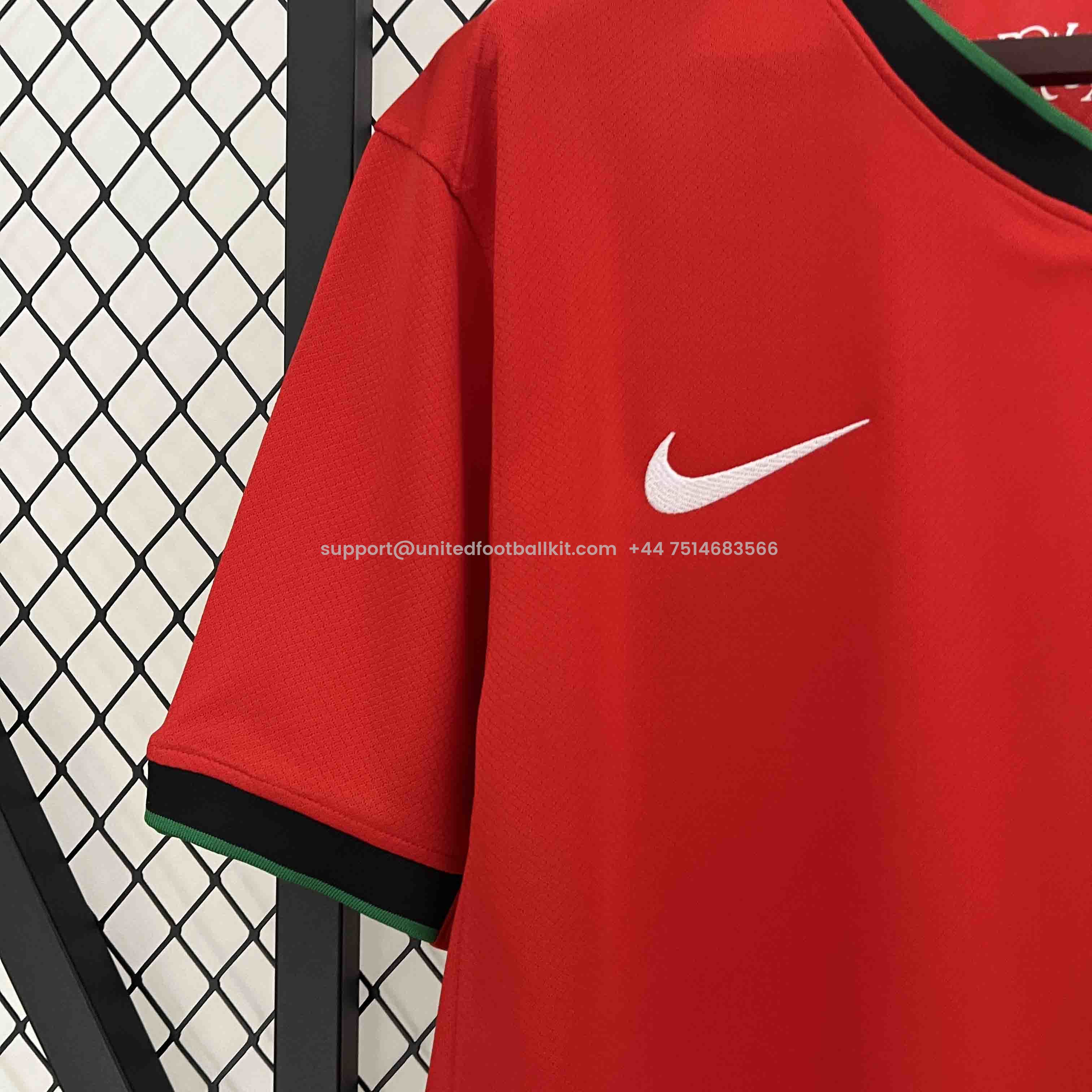 Unitedfootballkit.com | Portugal 2024 Home Stadium Jersey - Fans Version -Customize Name, Number and Patch | Worldwide Shipping