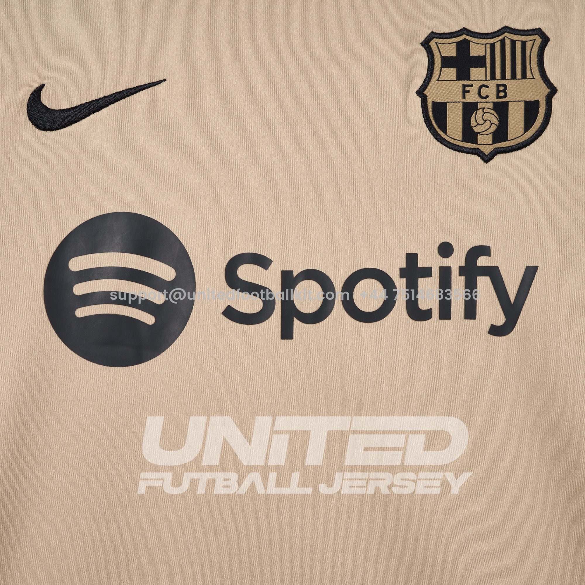 Unitedfootballkit.com | Barcelona 24-25 Frick Same Style Coach Training Shirt - Gold -Customize Name, Number and Patch | Worldwide Shipping