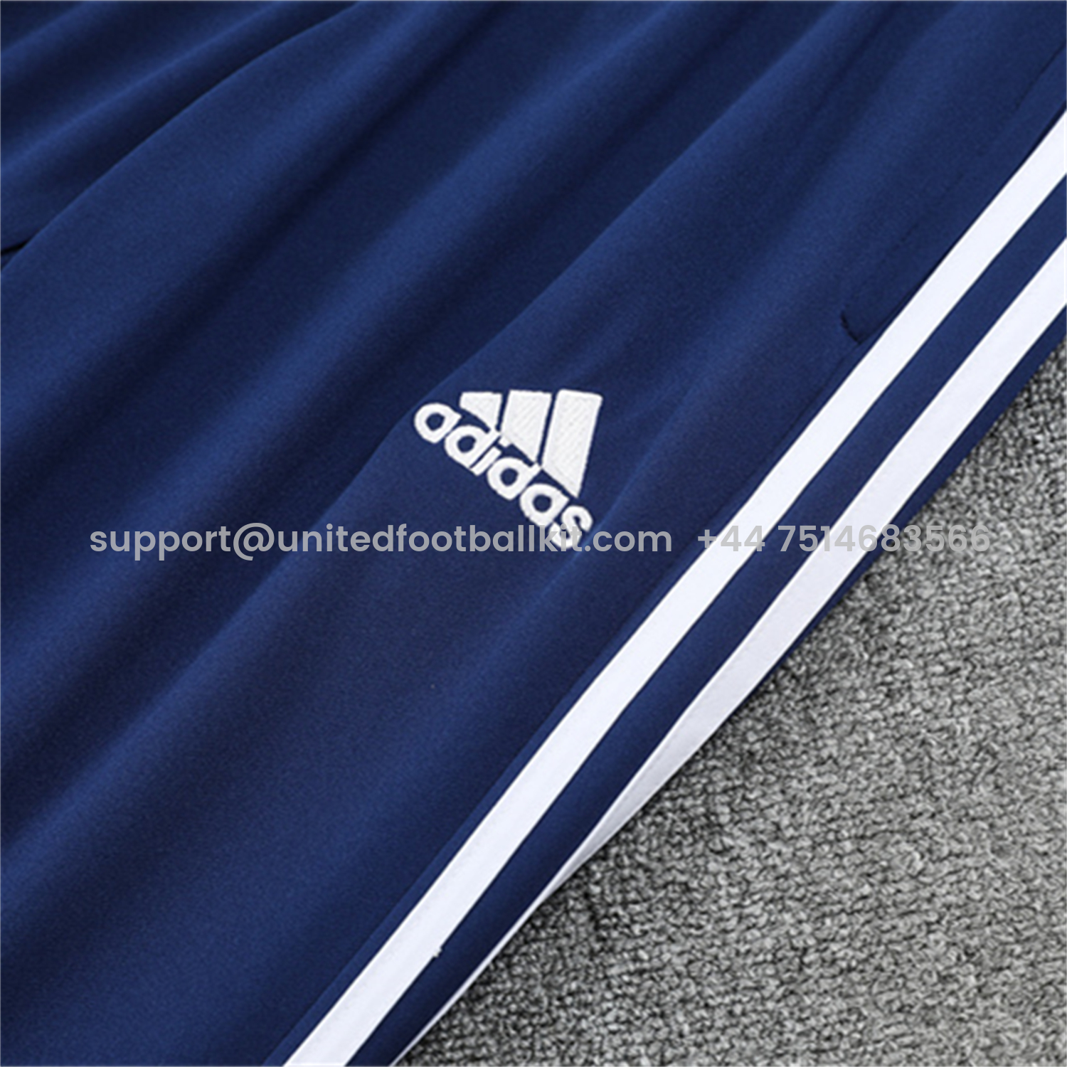 Unitedfootballkit.com | Real Madrid 25-26 Kids Long Sleeve Training Set - Throwback Royal Blue Top and Pants -Customize Name, Number and Patch | Worldwide Shipping