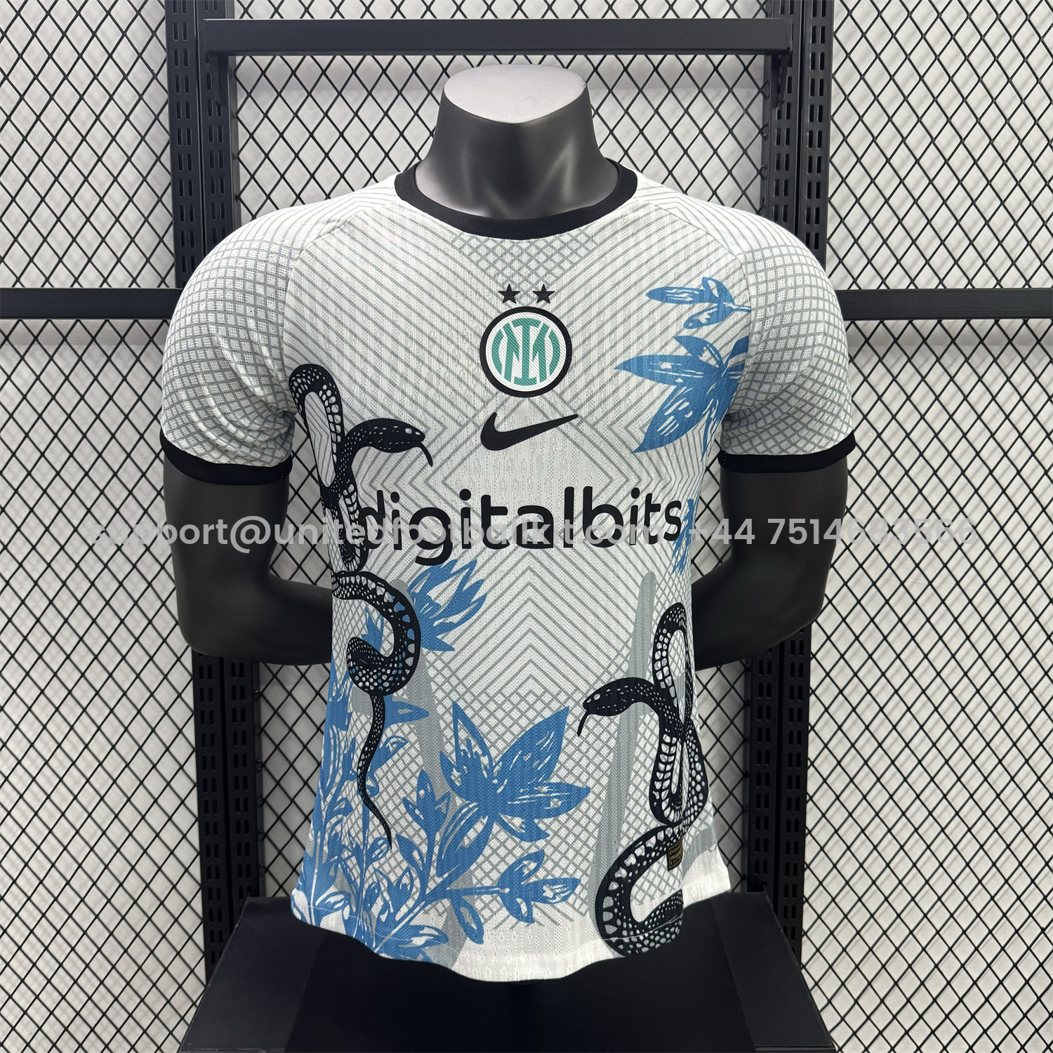 Unitedfootballkit.com | Inter Milan 25-26 Black Snake Special White Jersey - Player Version -Customize Name, Number and Patch | Worldwide Shipping