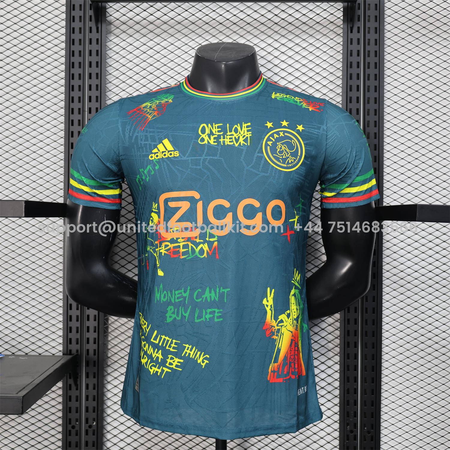 Unitedfootballkit.com | Ajax x B-O-B Marly 25-26 Deep Green Special Edition Jersey - Player Version -Customize Name, Number and Patch | Worldwide Shipping