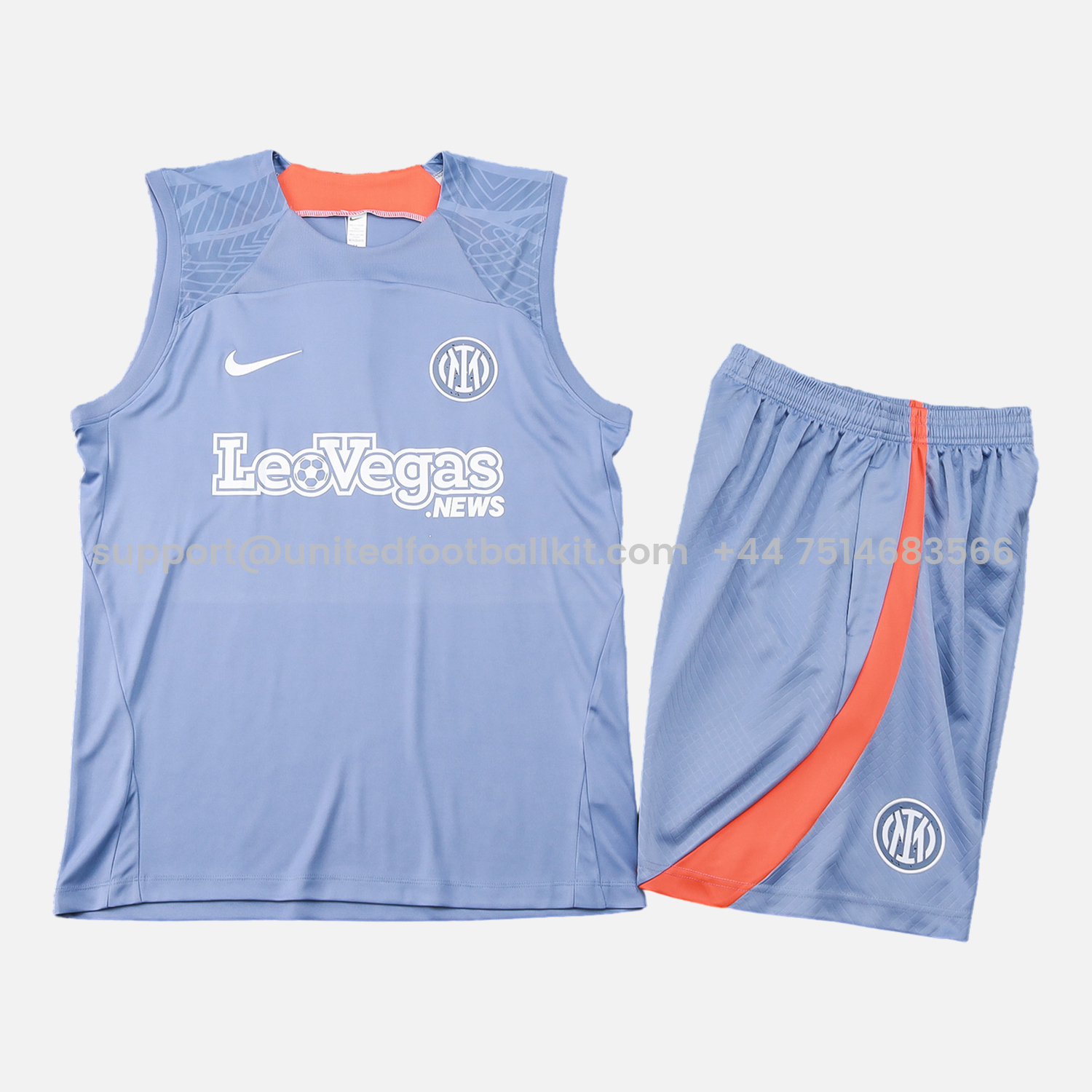 Unitedfootballkit.com | Inter Milan 24-25 Vest Training Set - Light Grey -Customize Name, Number and Patch | Worldwide Shipping