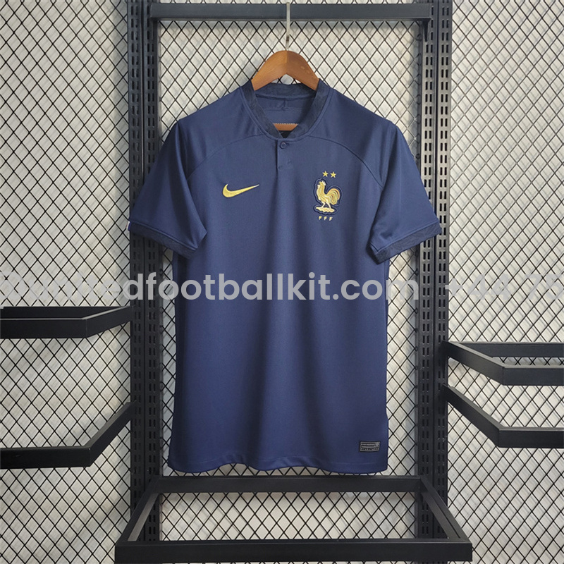 Unitedfootballkit.com | France 22-23 Home Jersey - Fans Version - 2022 World Cup -Customize Name, Number and Patch | Worldwide Shipping