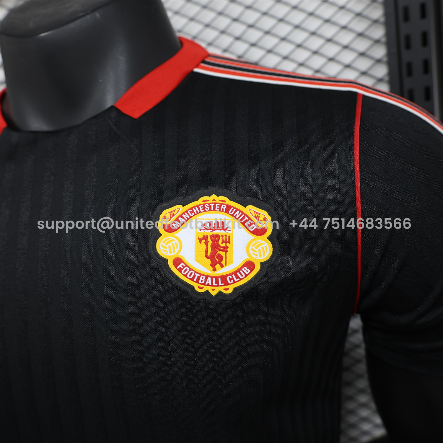 Unitedfootballkit.com | Manchester United 24-25 Black Icon Retro Jersey - Player Version -Customize Name, Number and Patch | Worldwide Shipping