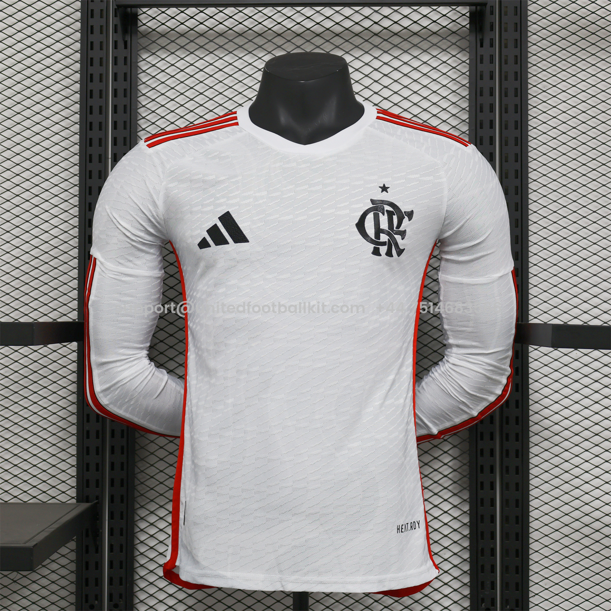 Unitedfootballkit.com | Flamengo 2024 Away Long Sleeve Jersey - Player Version -Customize Name, Number and Patch | Worldwide Shipping
