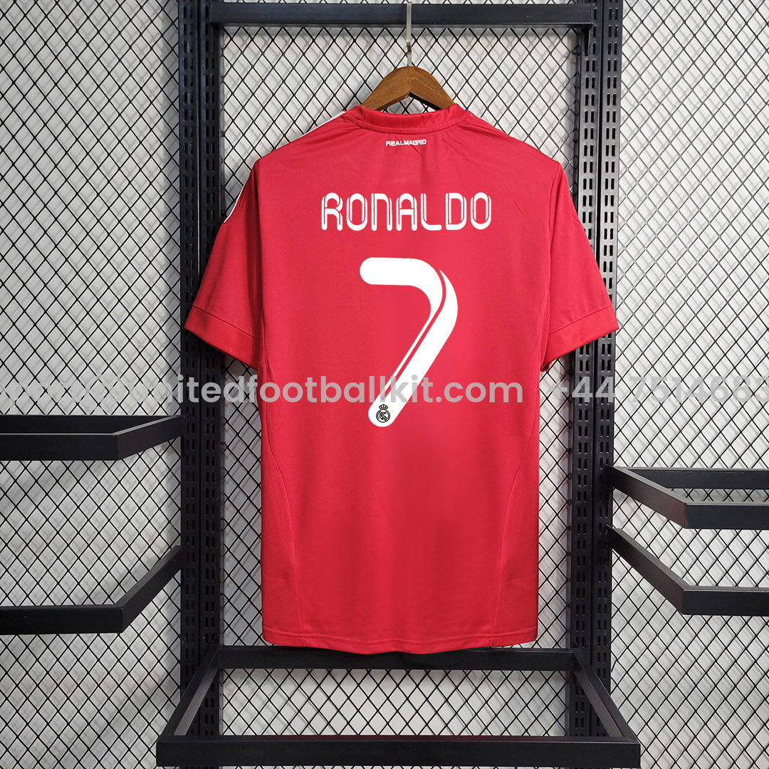 Unitedfootballkit.com | Retro Real Madrid 11-12 Third Red Jersey -Customize Name, Number and Patch | Worldwide Shipping