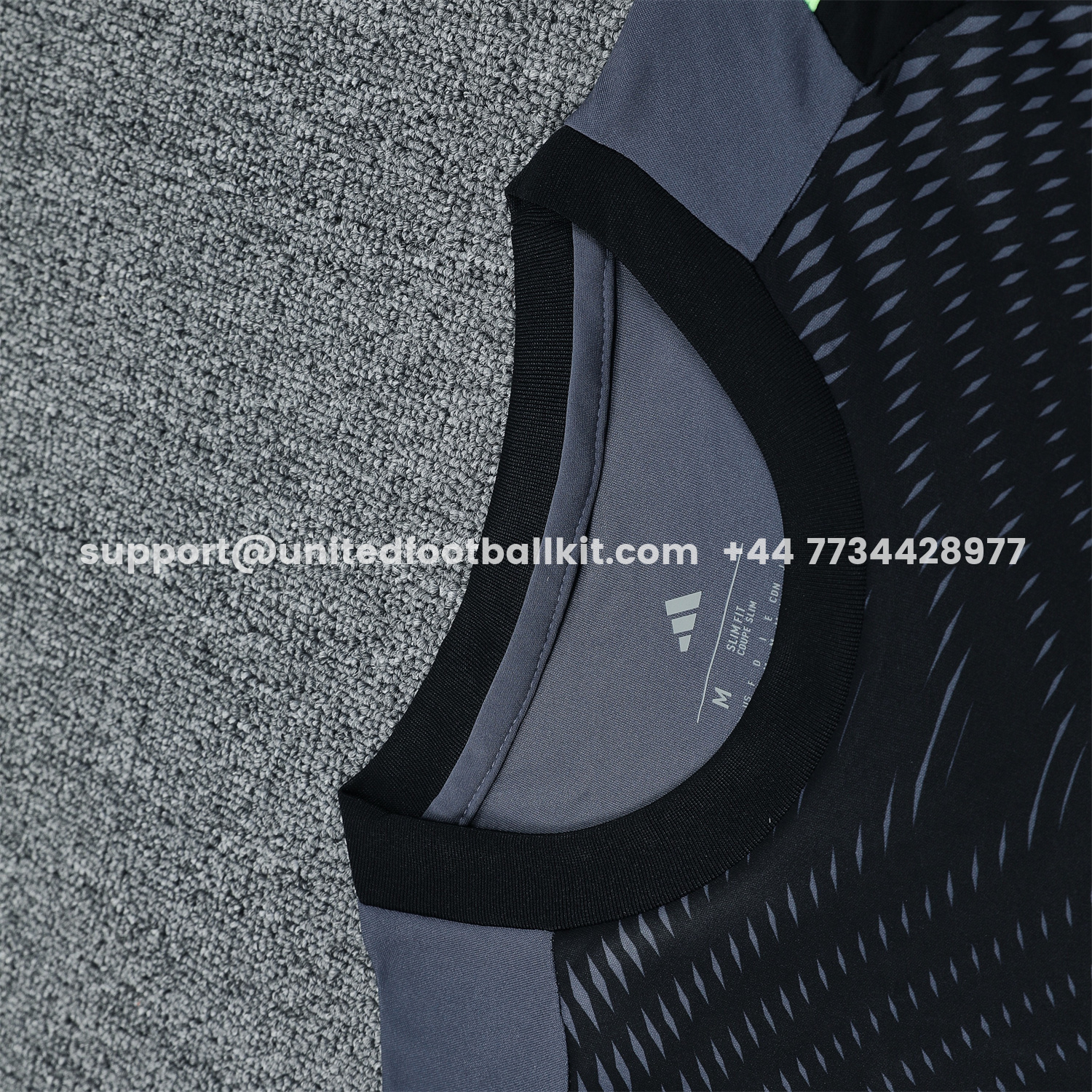 Unitedfootballkit.com | Real Madrid 25-26 Long-Sleeve Training Set - Deep Gray Top & Gray Shorts -Customize Name, Number and Patch | Worldwide Shipping