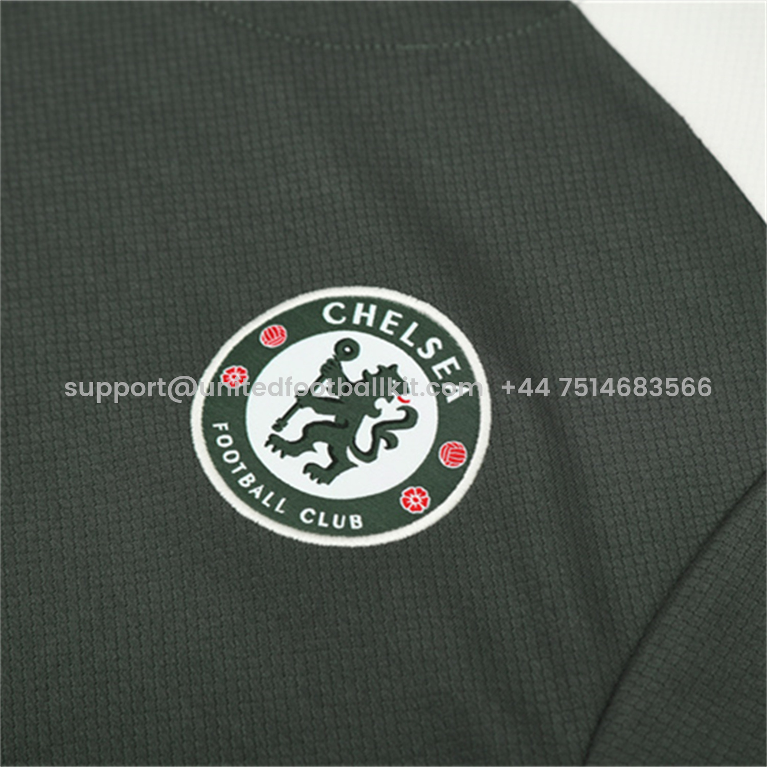 Unitedfootballkit.com | C.H.E.L.S.E.A 25-26 Kids Short-Sleeve Training Set - Army Green Top & Army Green Shorts -Customize Name, Number and Patch | Worldwide Shipping