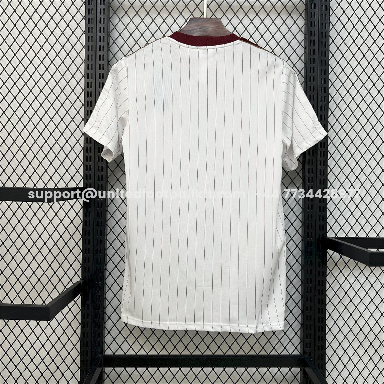 Unitedfootballkit.com | Arsenal 25-26 Trefoil Red Lines White Travel Jersey - Fans Version -Customize Name, Number and Patch | Worldwide Shipping