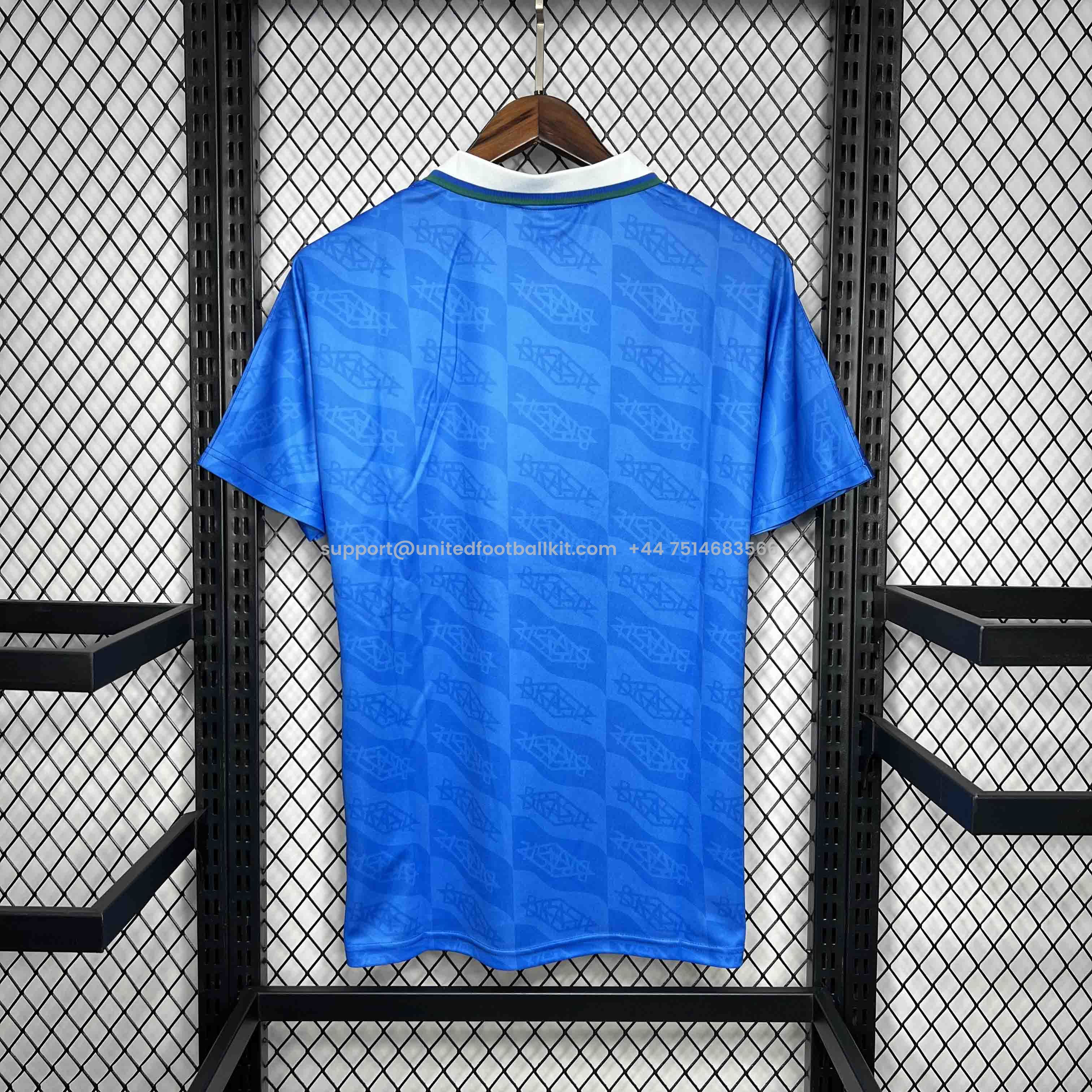 Unitedfootballkit.com | Retro Brazil 1991-93 Away Jersey -Customize Name, Number and Patch | Worldwide Shipping