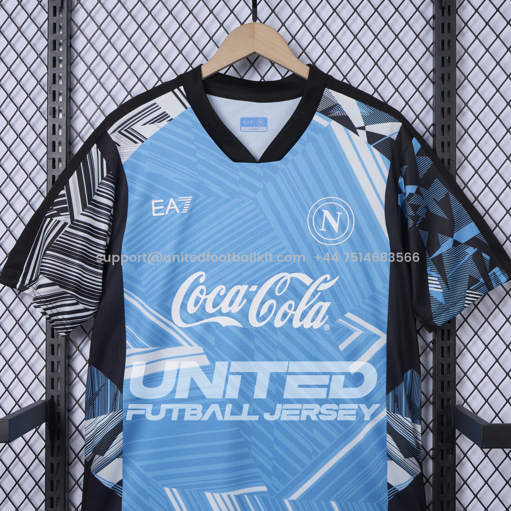 Unitedfootballkit.com | Napoli 24-25 Pre-Match Training Jersey - Fans Version -Customize Name, Number and Patch | Worldwide Shipping