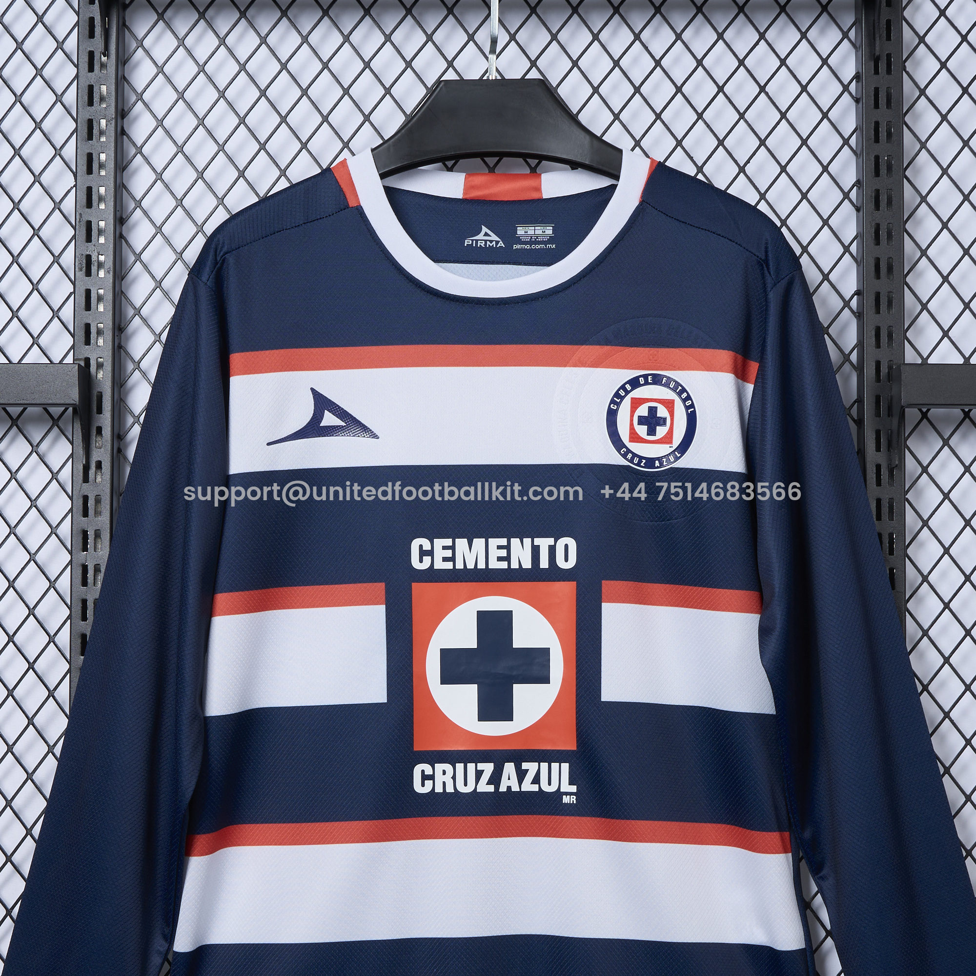 Unitedfootballkit.com | Cruz Azul 24-25 Blue Goalkeeper Long Sleeve Jersey - Fans Version -Customize Name, Number and Patch | Worldwide Shipping