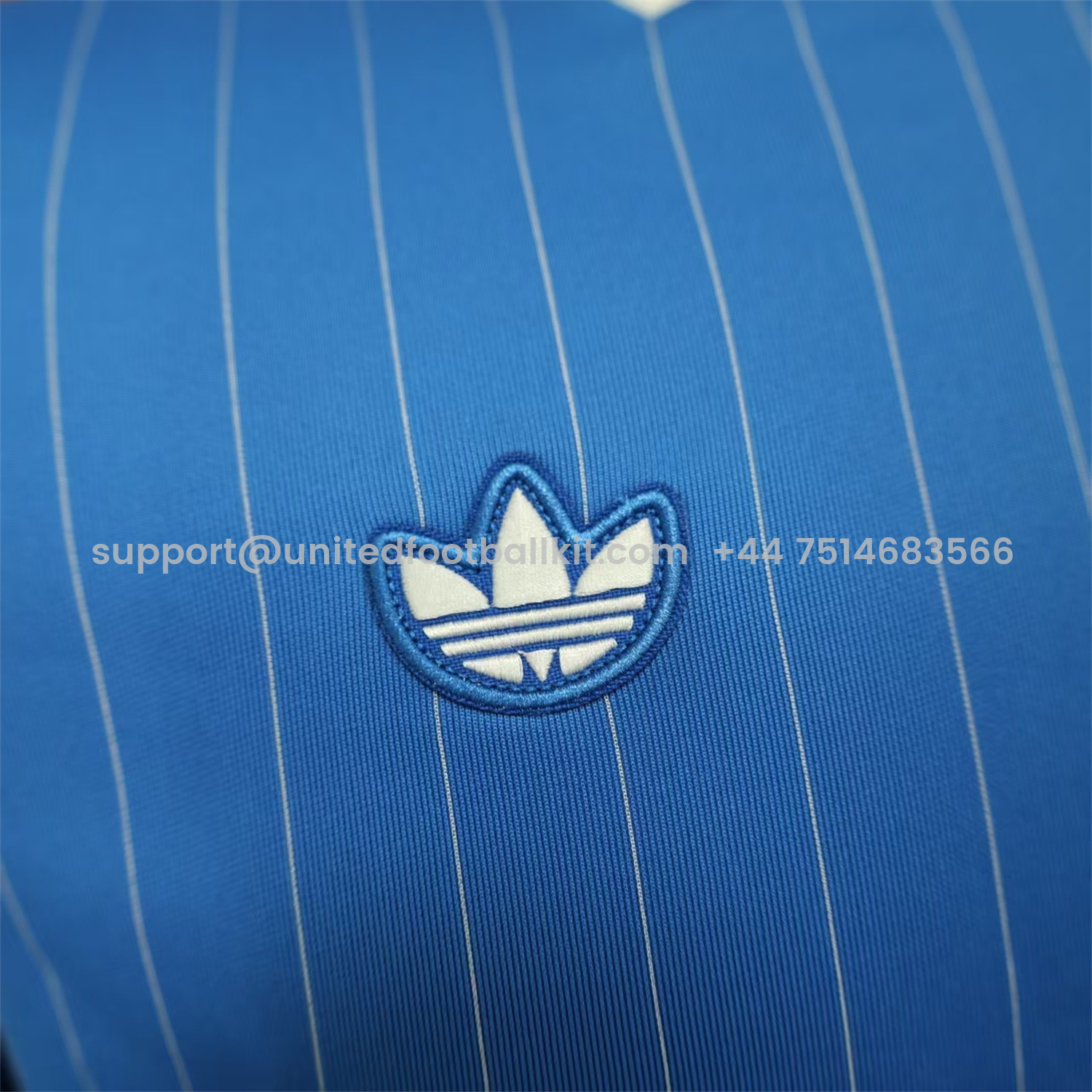 Unitedfootballkit.com | Real Madrid 25-26 Trefoil White Lines Blue Travel Jersey - Player Version -Customize Name, Number and Patch | Worldwide Shipping