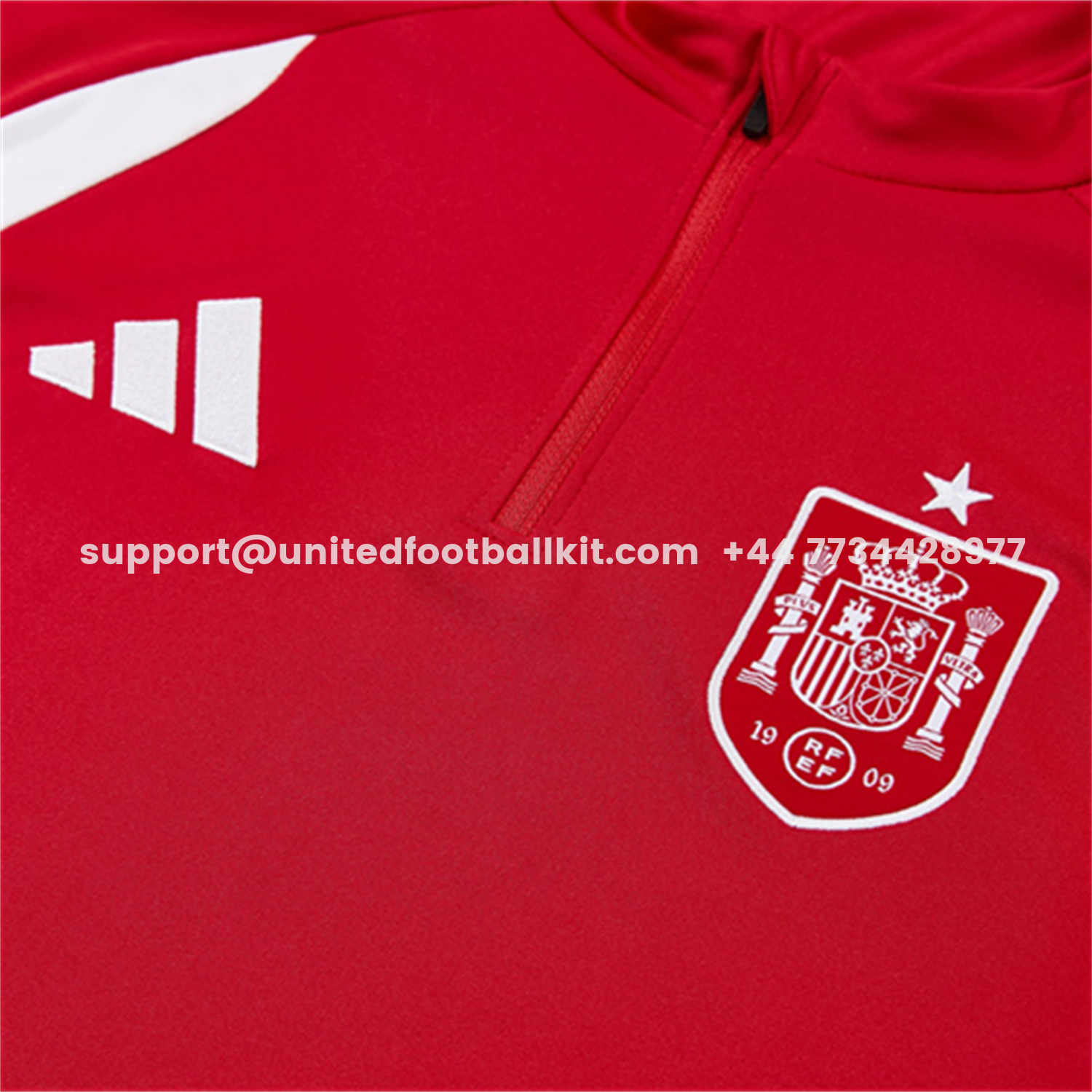 Unitedfootballkit.com | Spain 2026 Long Sleeve Training Set - Red Top & Black Pants -Customize Name, Number and Patch | Worldwide Shipping