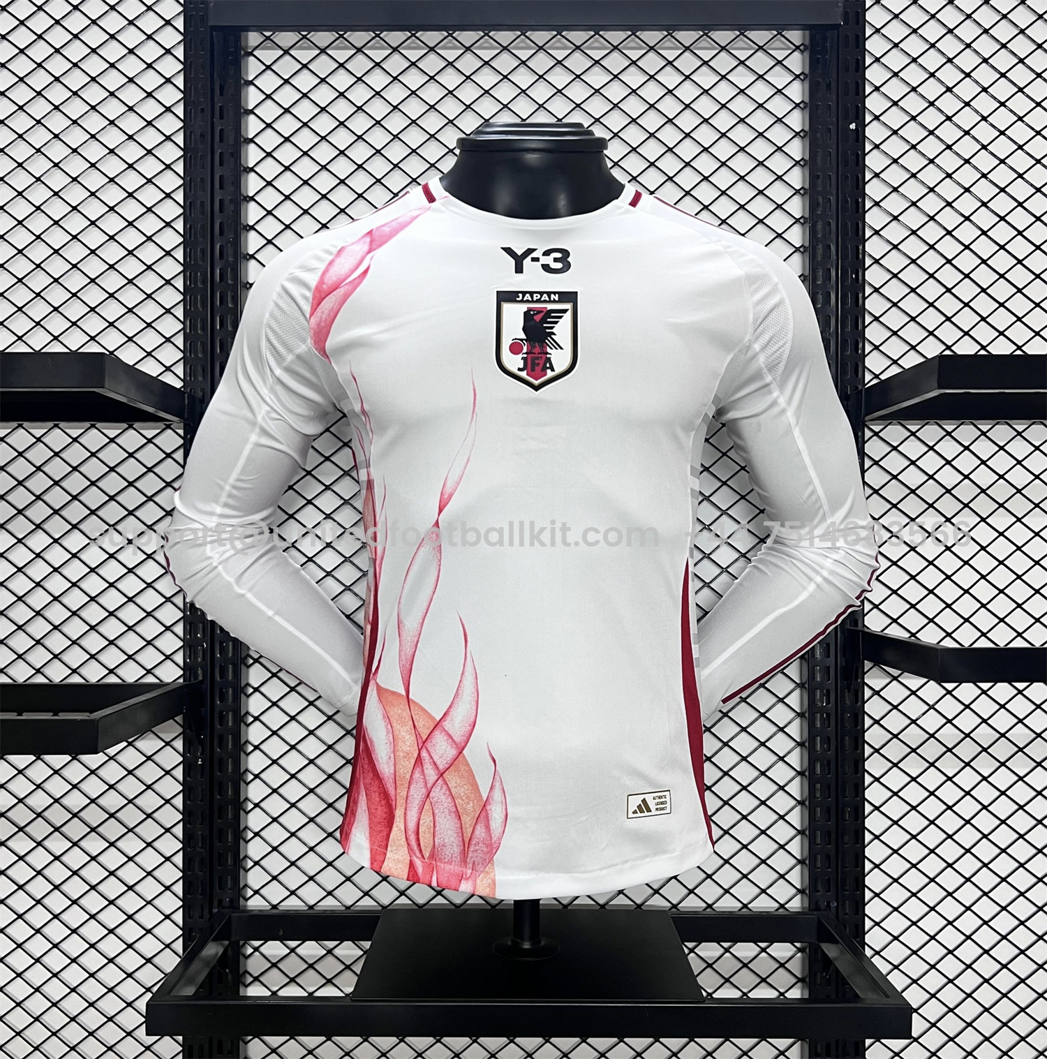 Unitedfootballkit.com | Japan 2024 Y3 Away Long Sleeve Jersey - Player Version -Customize Name, Number and Patch | Worldwide Shipping