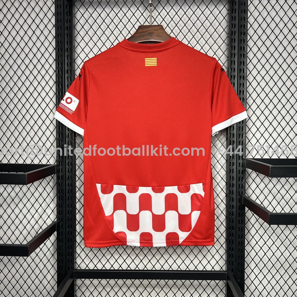 Unitedfootballkit.com | Girona 24-25 Home Stadium Jersey - Fans Version -Customize Name, Number and Patch | Worldwide Shipping