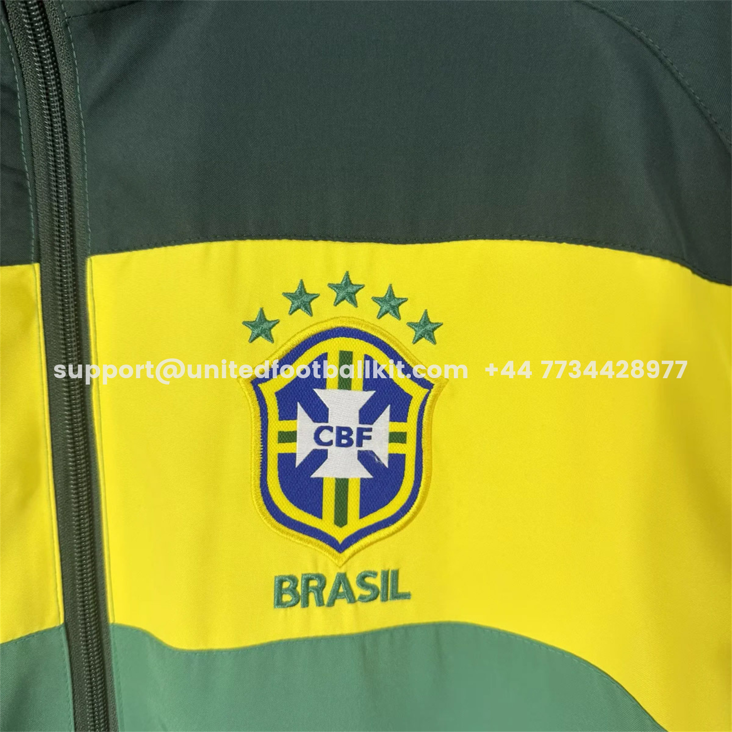 Unitedfootballkit.com | Brazil 2026 Windbreaker Jacket - Green And Yellow -Customize Name, Number and Patch | Worldwide Shipping