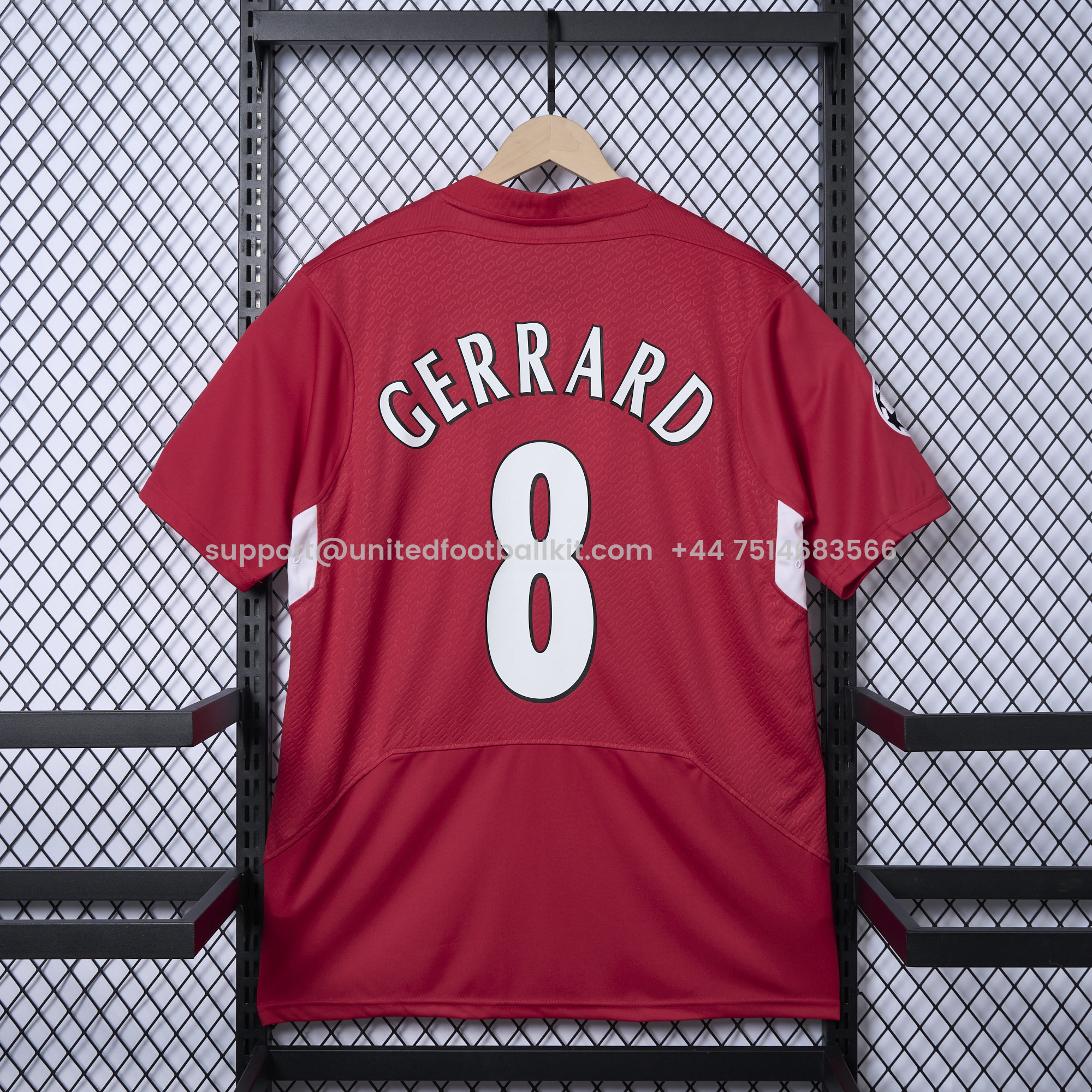 Unitedfootballkit.com | Retro Liver.pool 2005 Home Stadium Jersey - with UEFA Champions League Final Patch -Customize Name, Number and Patch | Worldwide Shipping