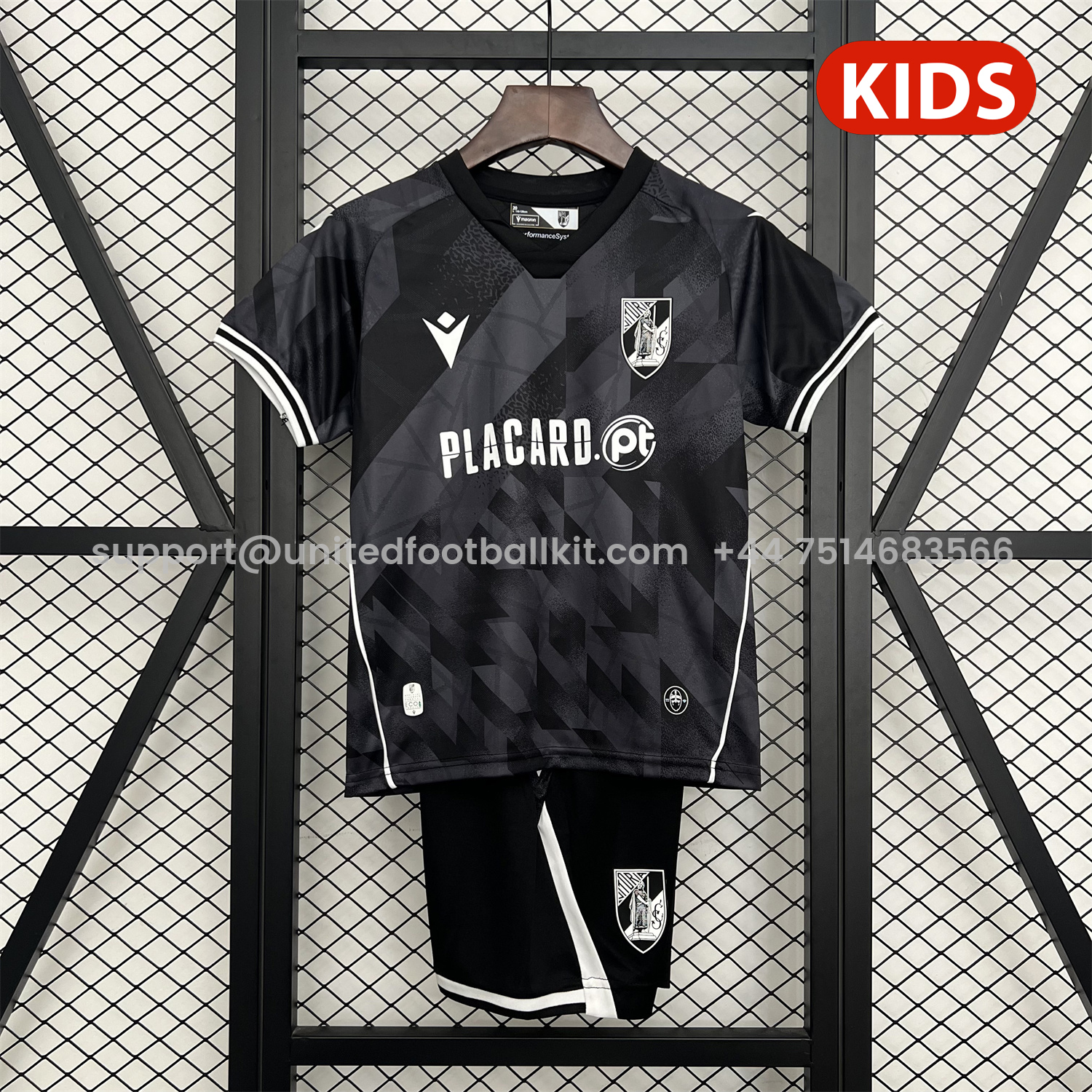 Unitedfootballkit.com | Guimarães 25-26 Away Kids Kit -Customize Name, Number and Patch | Worldwide Shipping