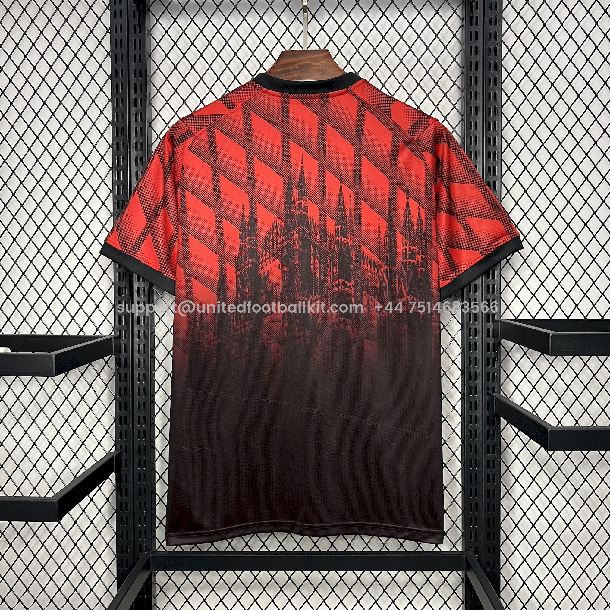 Unitedfootballkit.com | AC Milan 24-25 Cathedral Special Edition Jersey - Fans Version -Customize Name, Number and Patch | Worldwide Shipping