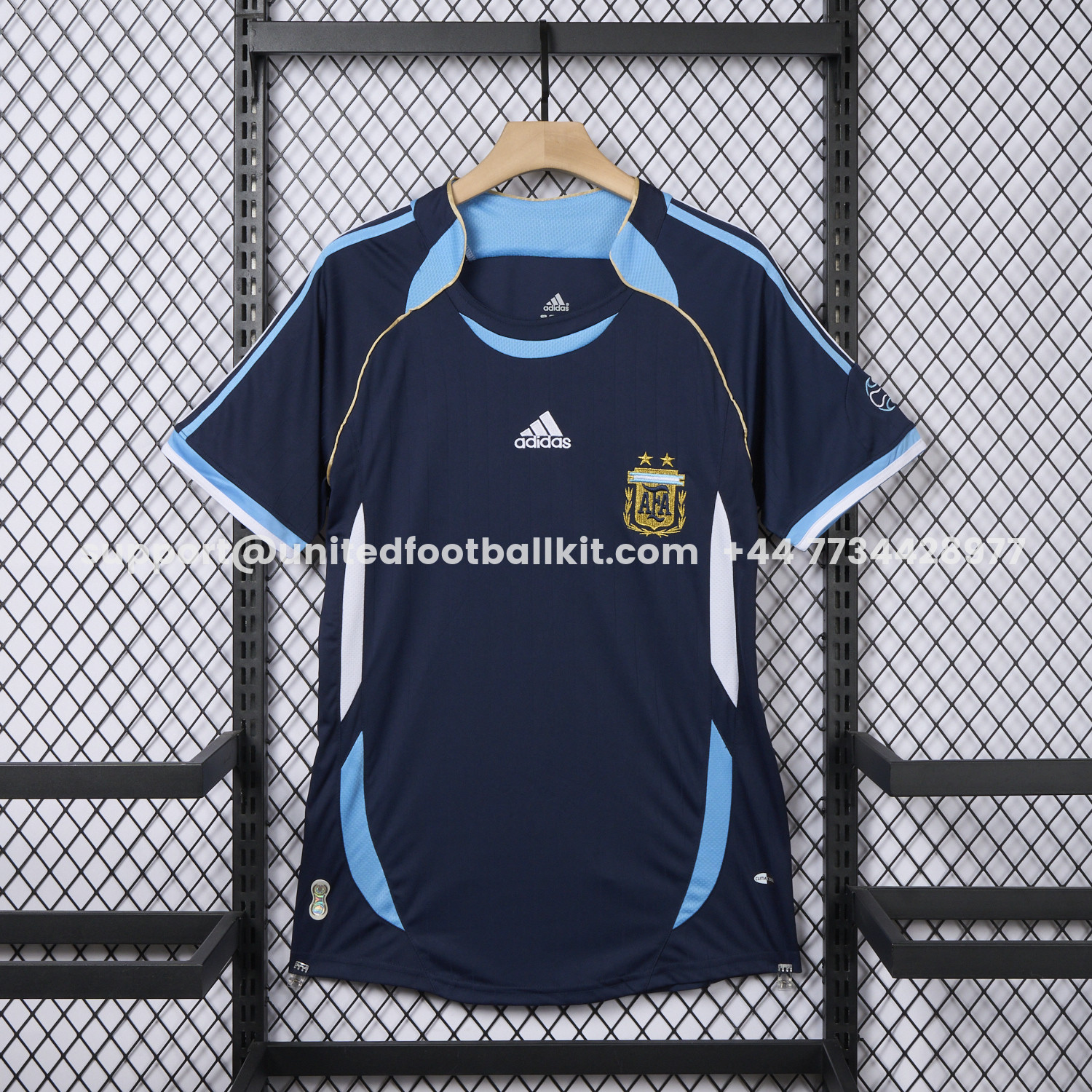Unitedfootballkit.com | Retro Argentina 2006 Away Jersey -Customize Name, Number and Patch | Worldwide Shipping