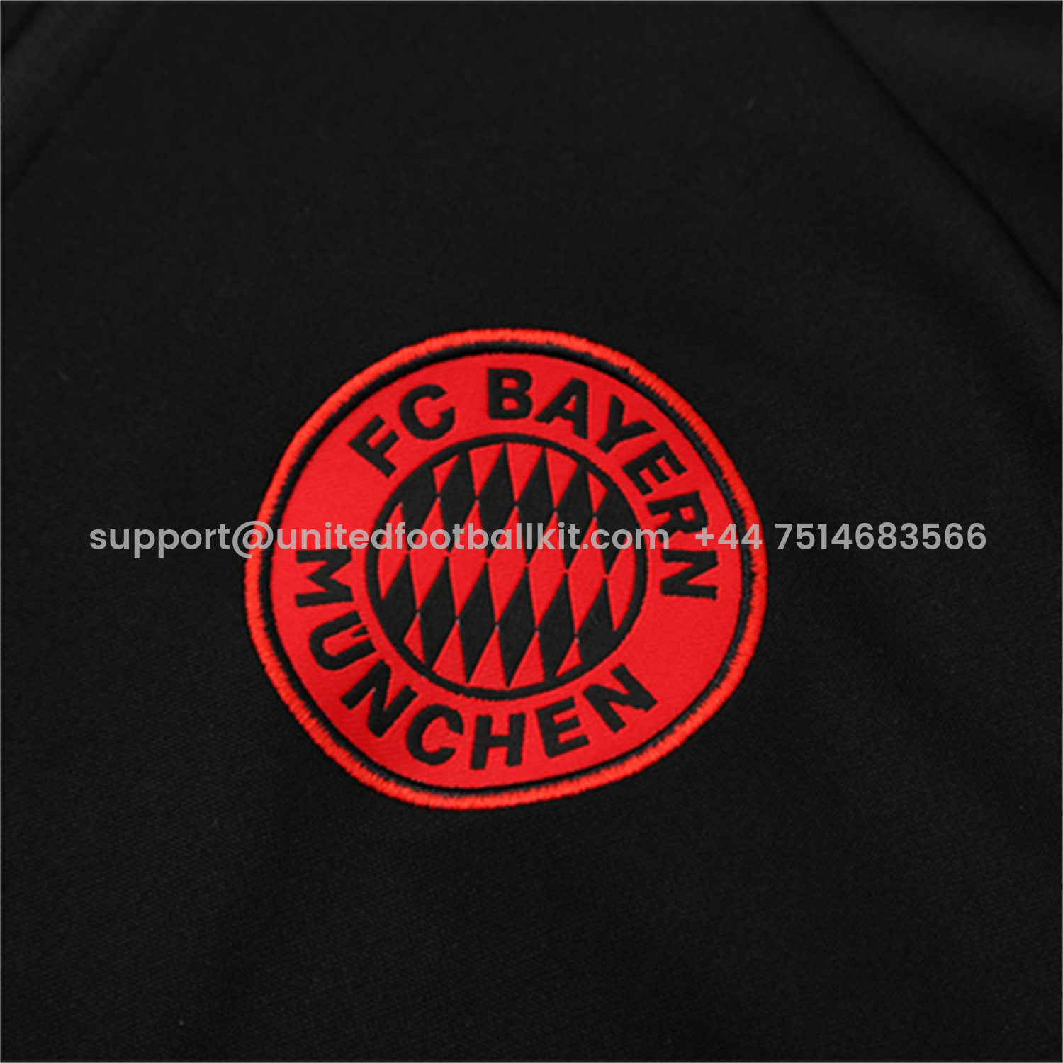 Unitedfootballkit.com | Bayern Munich 25-26 Long Sleeves Training Set - Black Top & Black Pants -Customize Name, Number and Patch | Worldwide Shipping