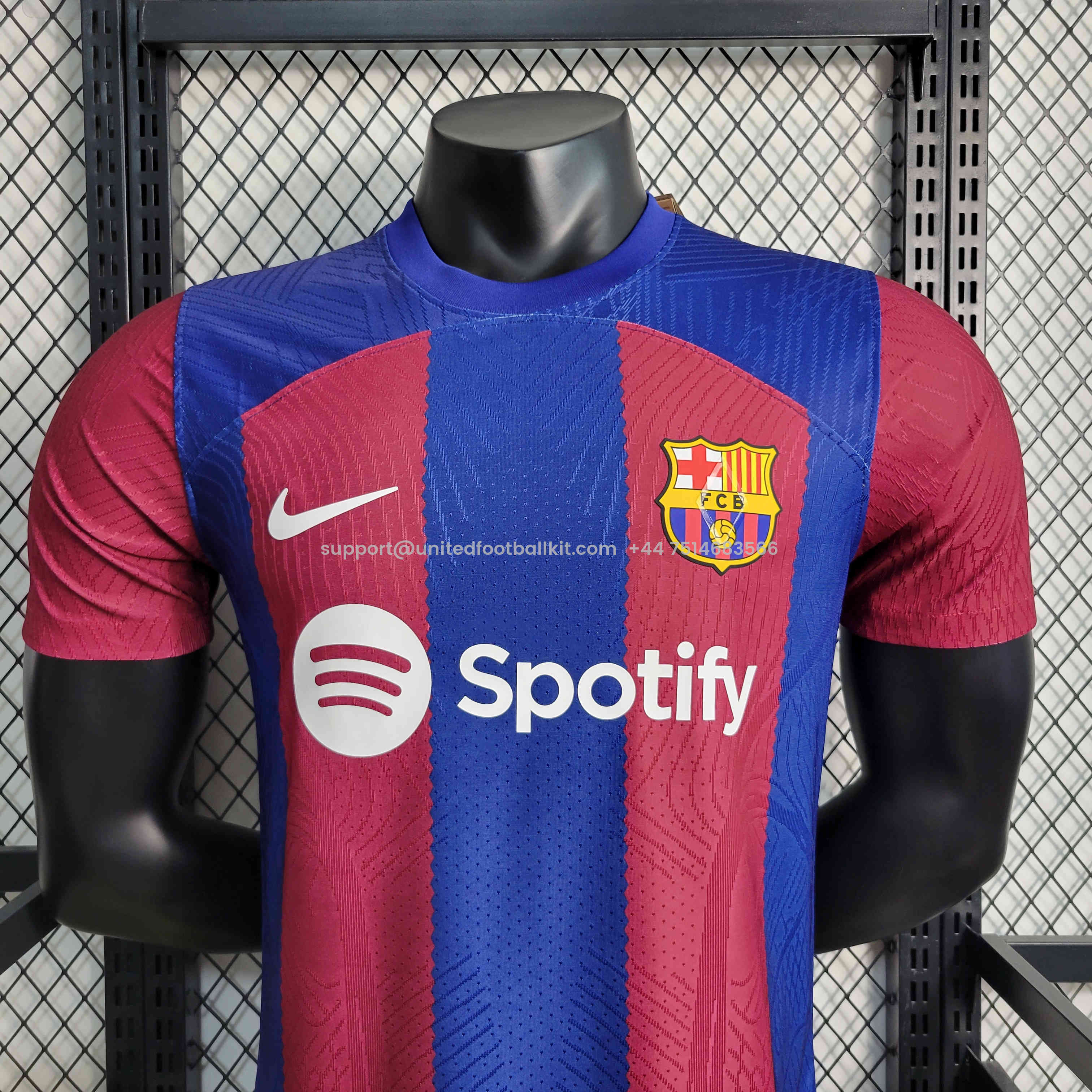 Unitedfootballkit.com | Barcelona 23-24 Home Stadium Jersey - Player Version -Customize Name, Number and Patch | Worldwide Shipping
