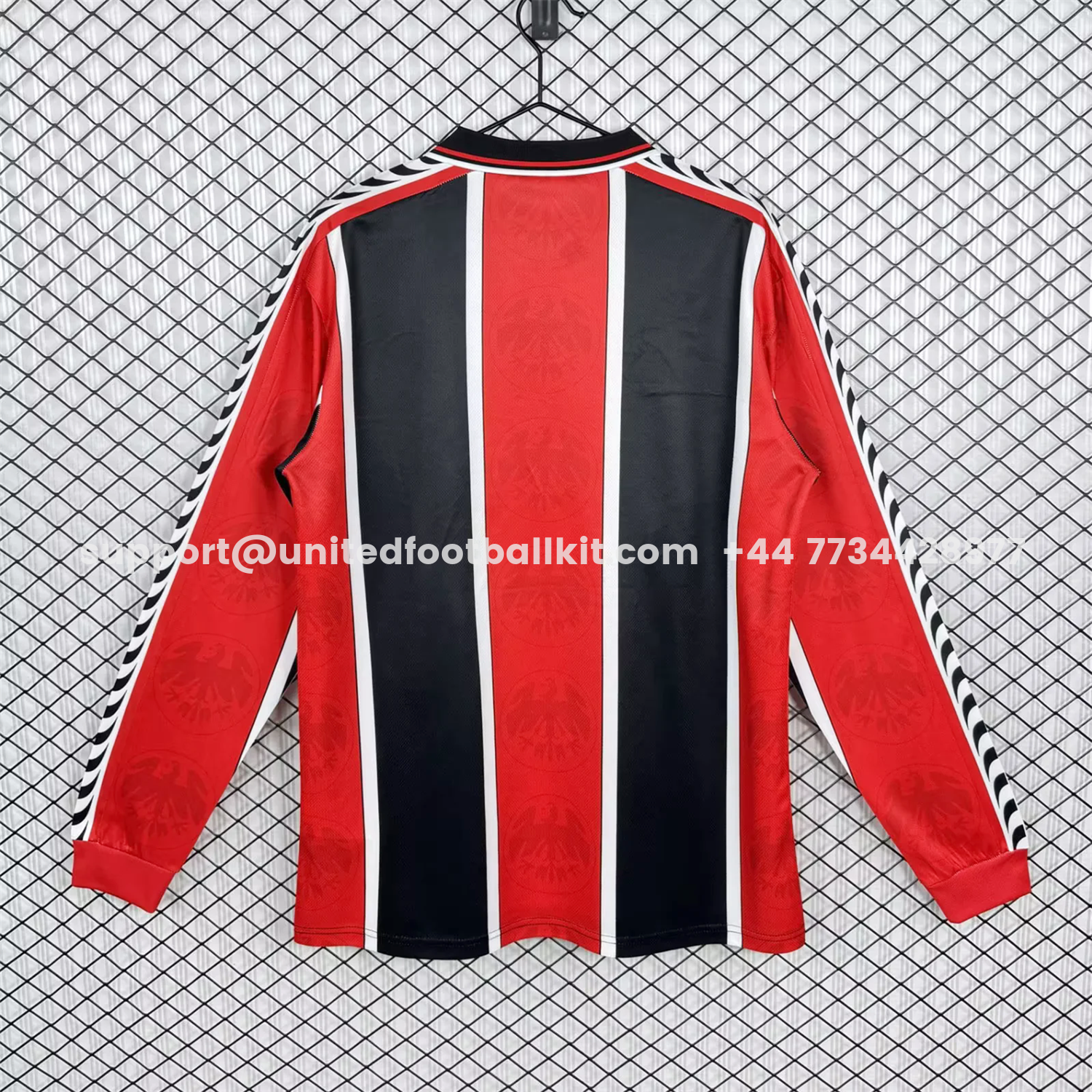 Unitedfootballkit.com | Retro Frankfurt 1996-98 Home Long Sleeves Jersey -Customize Name, Number and Patch | Worldwide Shipping