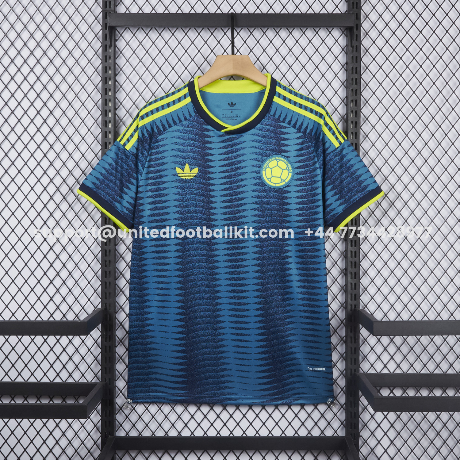 Unitedfootballkit.com | Colombia 2026 Away Blue Jersey - Fans Version -Customize Name, Number and Patch | Worldwide Shipping