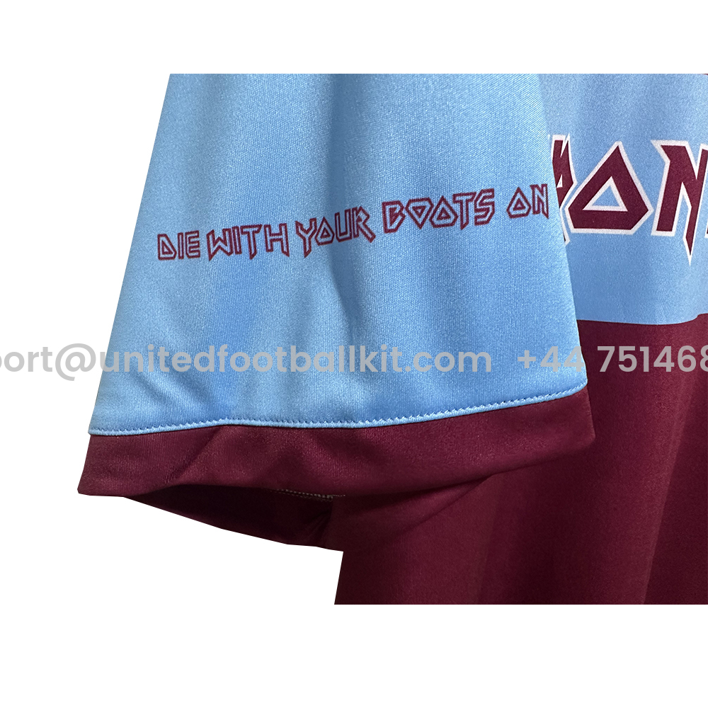 Unitedfootballkit.com | Iron Maiden x West Ham Home Special Edition Jersey - with 11 print -Customize Name, Number and Patch | Worldwide Shipping