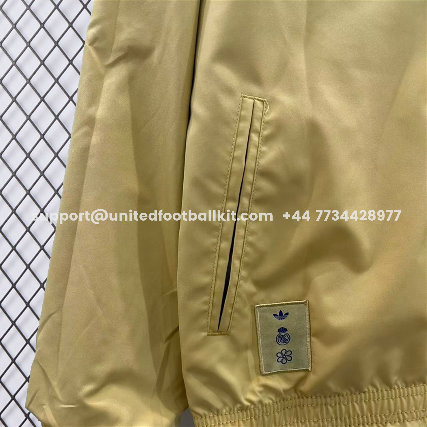 Unitedfootballkit.com | Real Madrid 25-26 Cultural Story Chinese Lucky Double Sided Windbreaker Jacket - Blue -Customize Name, Number and Patch | Worldwide Shipping