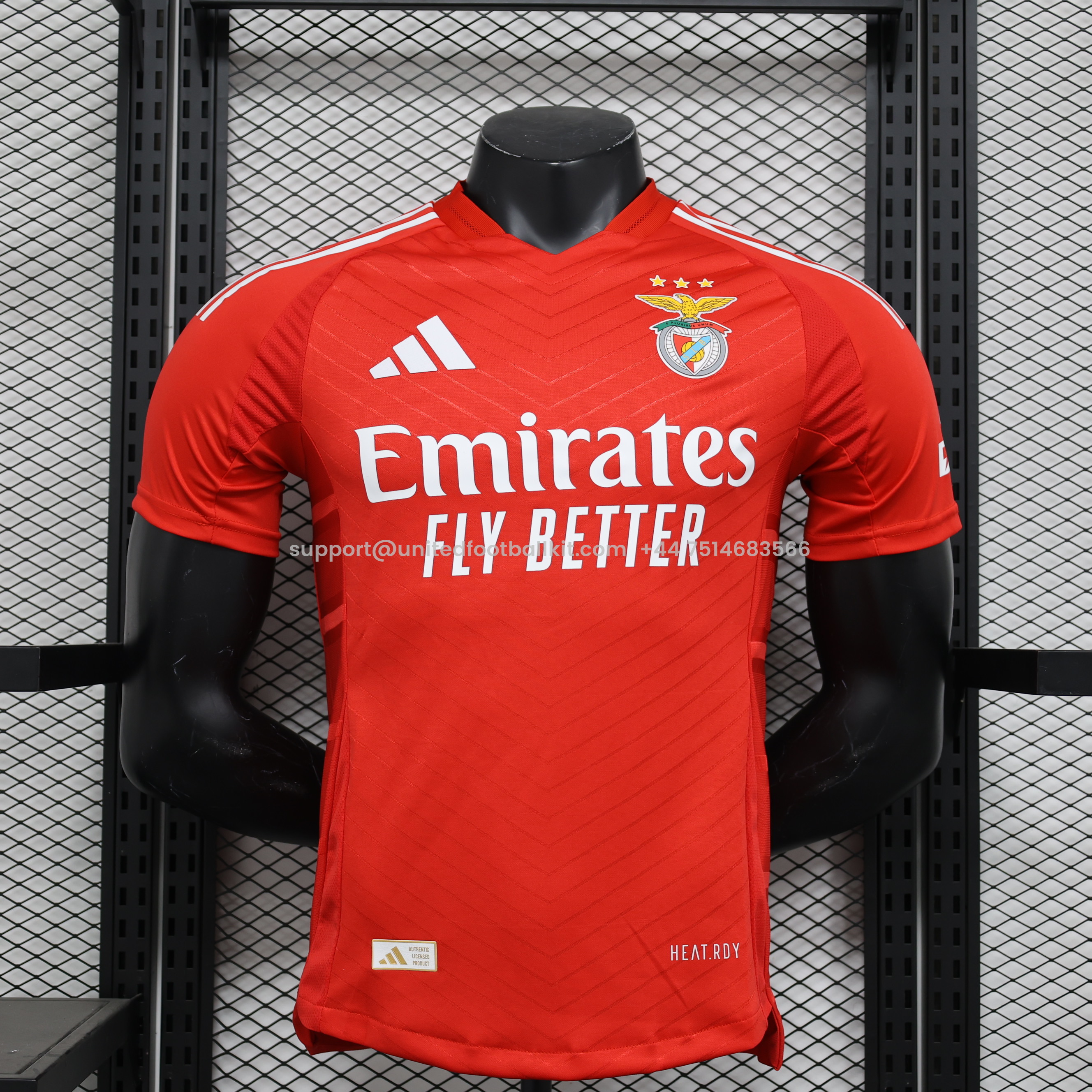 Unitedfootballkit.com | Benfica 24-25 Home Stadium Jersey - Player Version -Customize Name, Number and Patch | Worldwide Shipping