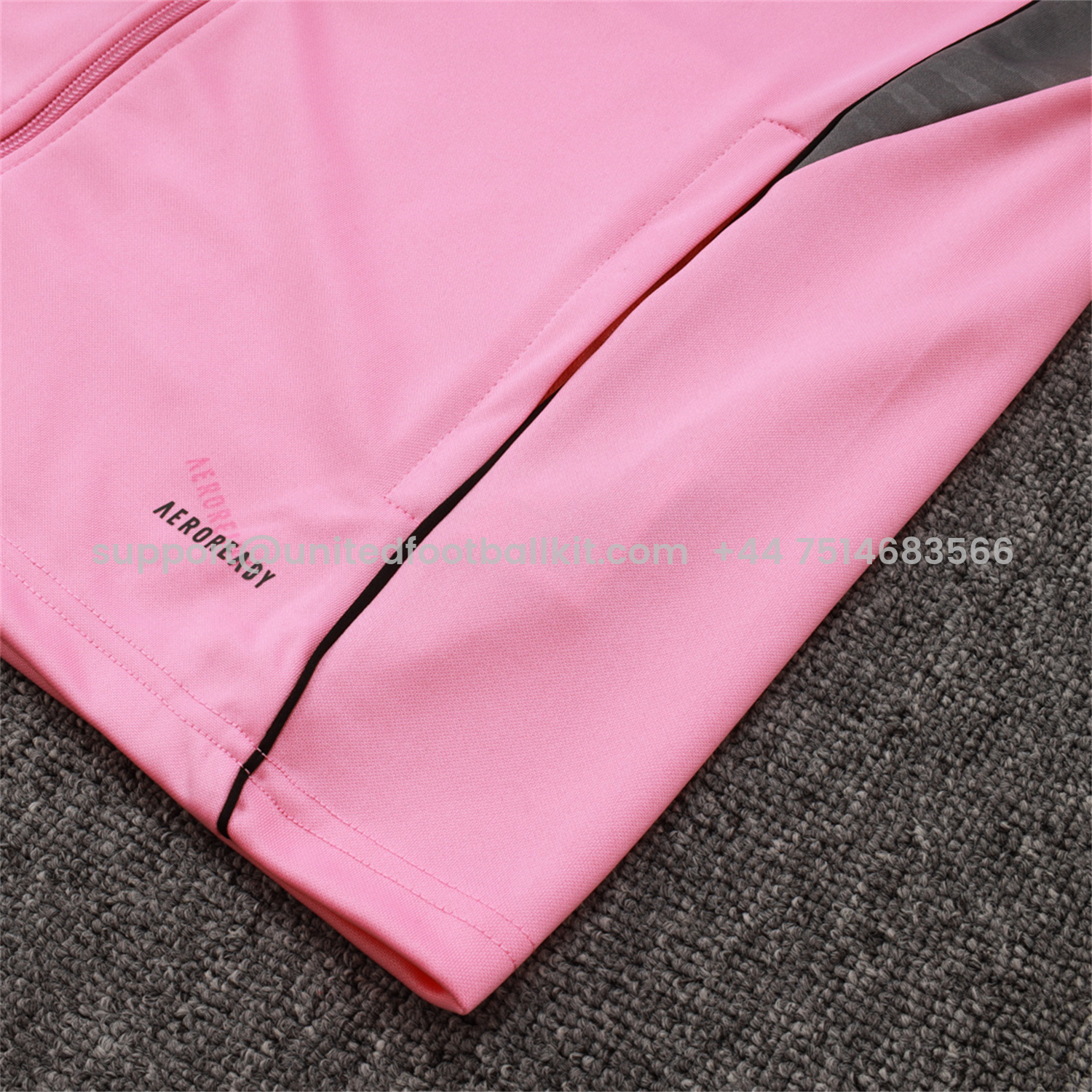 Unitedfootballkit.com | INT M.A.M 25-26 Jacket Training Tracksuit - Pink Top and Black Pants -Customize Name, Number and Patch | Worldwide Shipping
