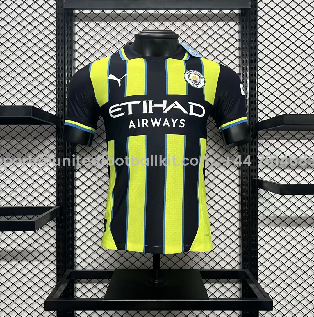 Unitedfootballkit.com | Manchester City 24-25 Away Jersey - Player Version -Customize Name, Number and Patch | Worldwide Shipping
