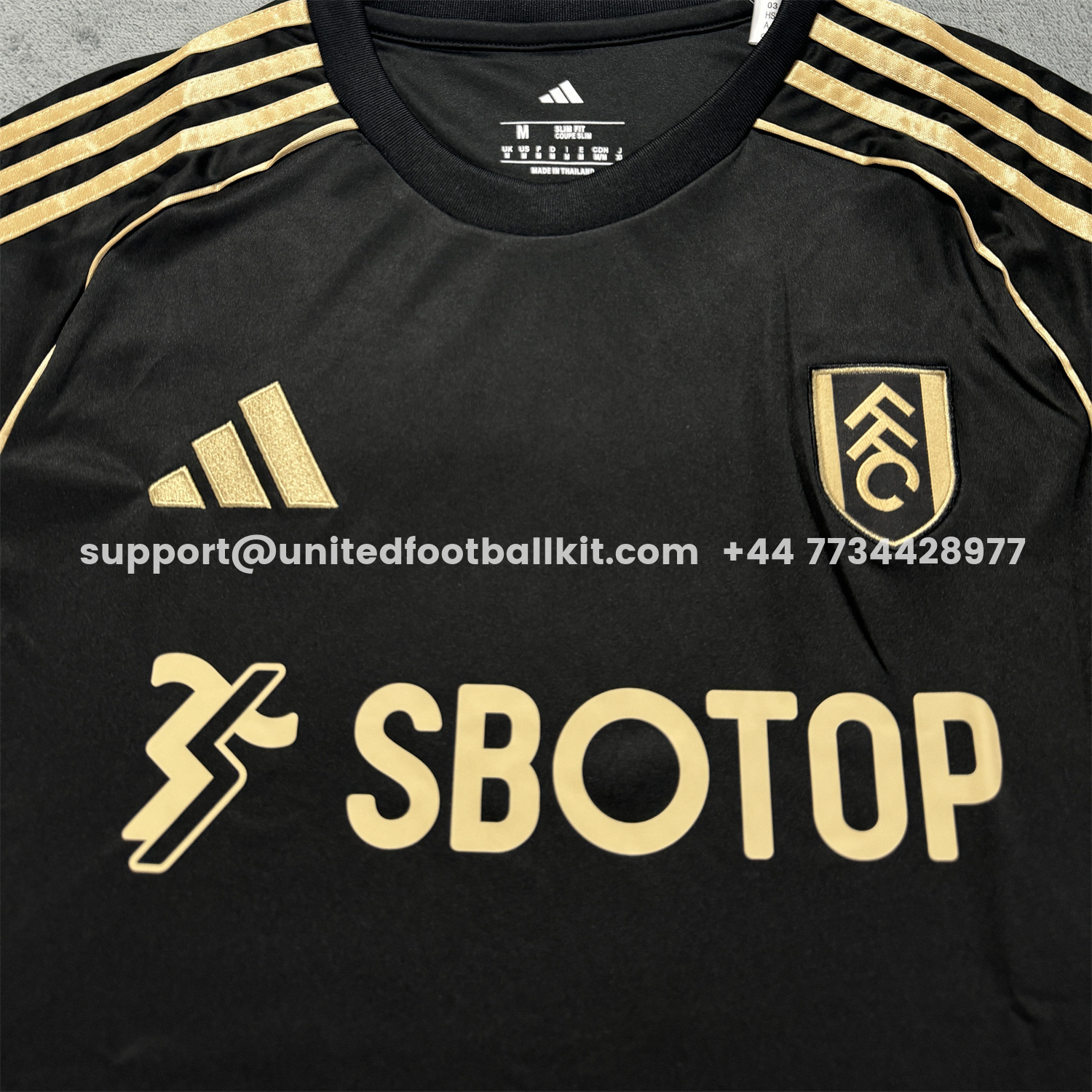 Unitedfootballkit.com | Fulham 25-26 Third Black Jersey - Fans Version -Customize Name, Number and Patch | Worldwide Shipping